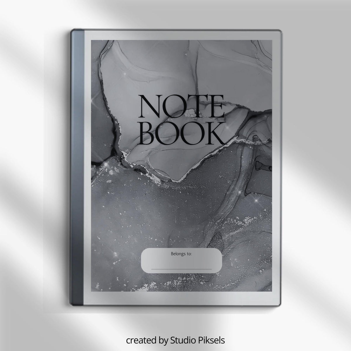 Monochrome marble notebook covers for reMarkable 2 and reMarkable Paper Pure with elegant grayscale PDF designs.