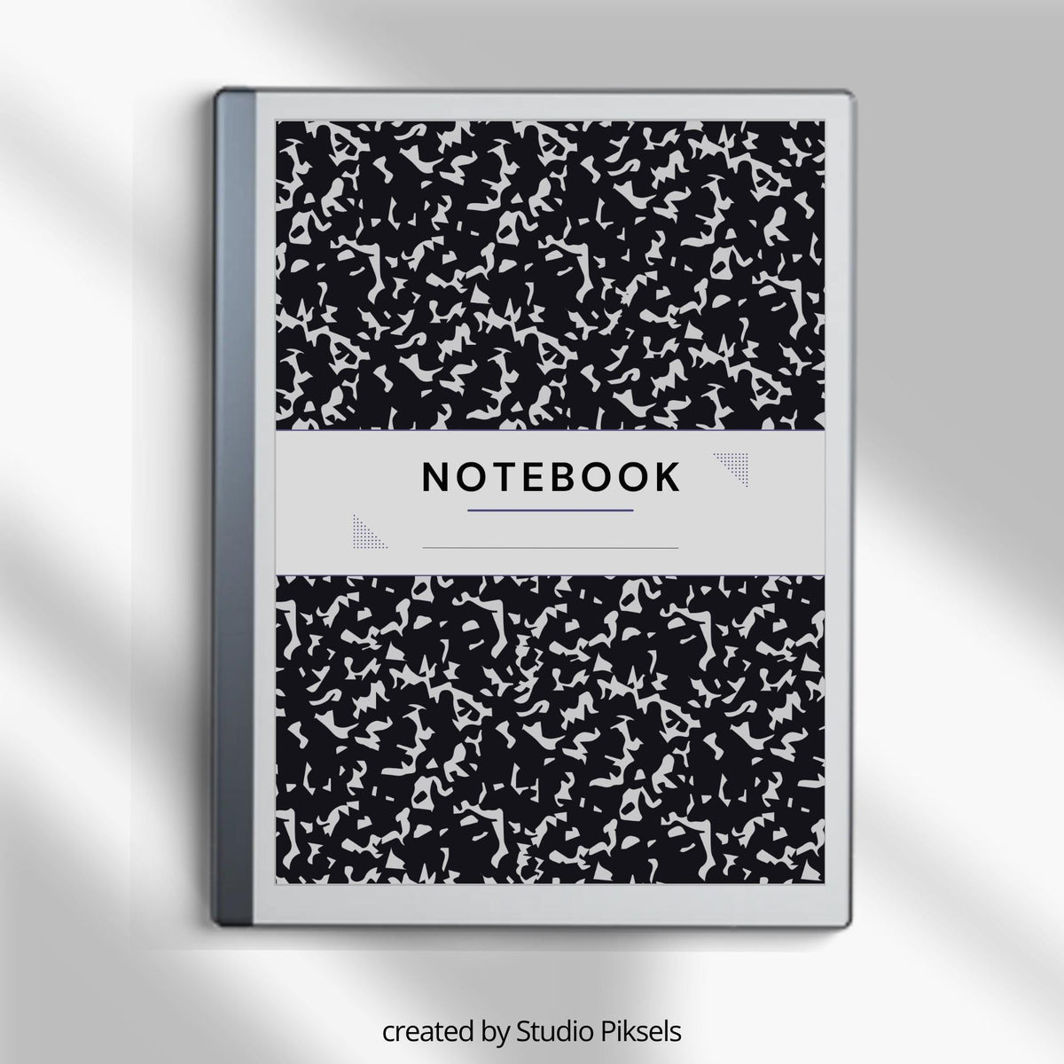 Classic pattern notebook covers for reMarkable 2 and reMarkable Paper Pure with elegant black-and-white PDF artwork
