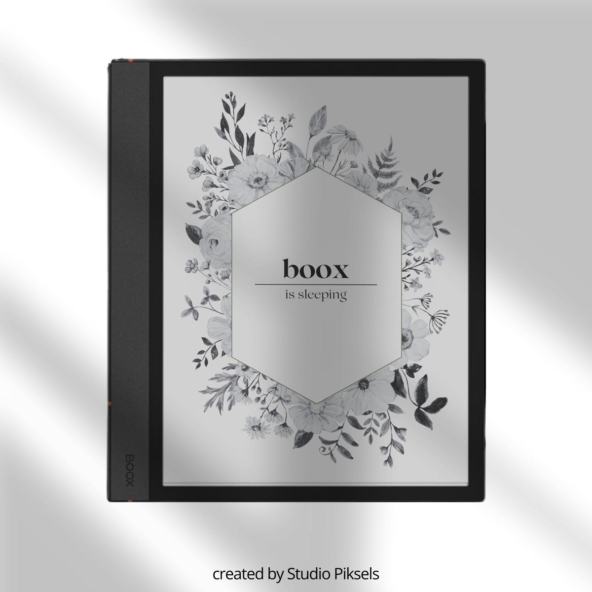 BOOX Sleep Screen Bundle with four elegant floral and botanical screen covers for BOOX and grayscale E Ink devices