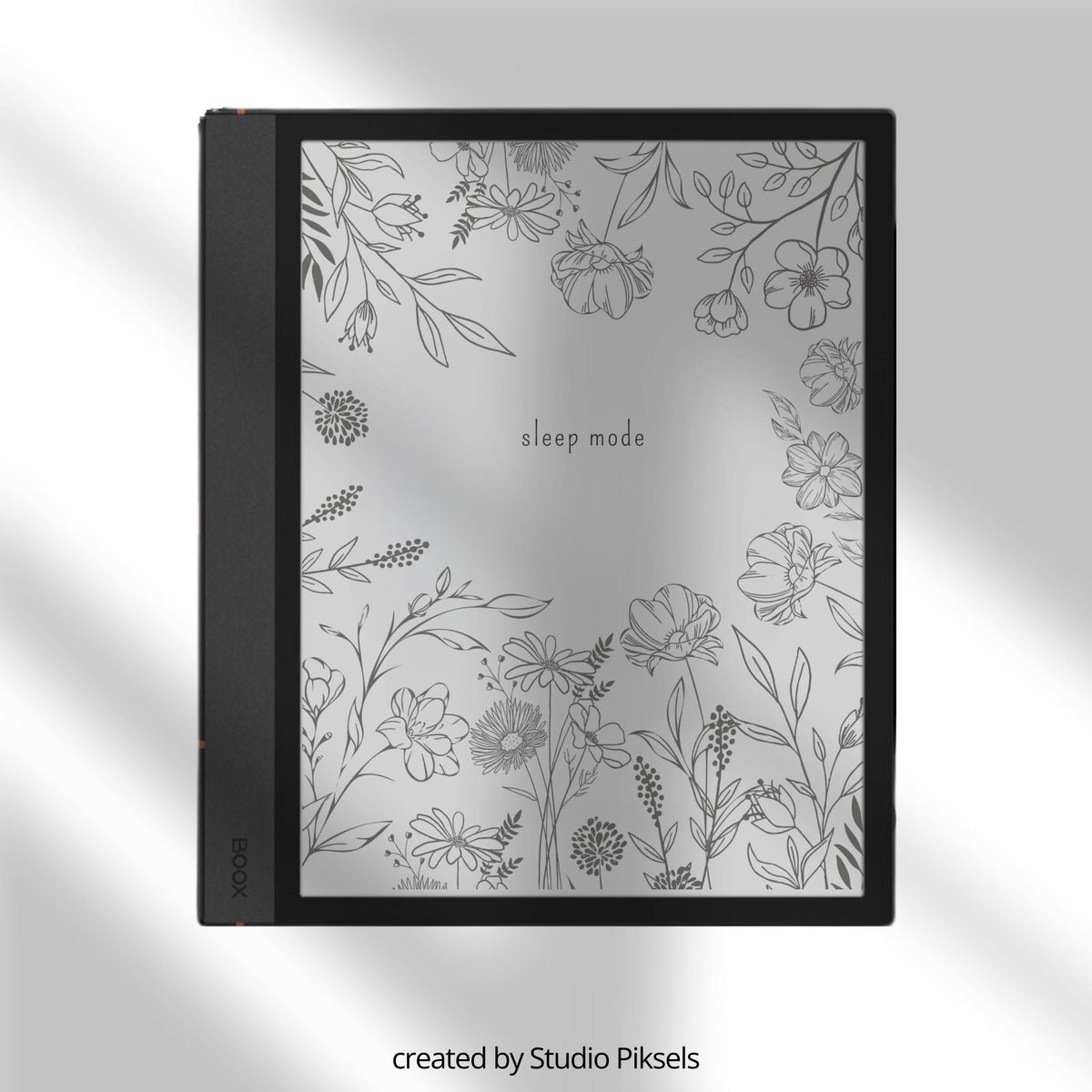 BOOX Sleep Screen Bundle with four elegant floral and botanical screen covers for BOOX and grayscale E Ink devices