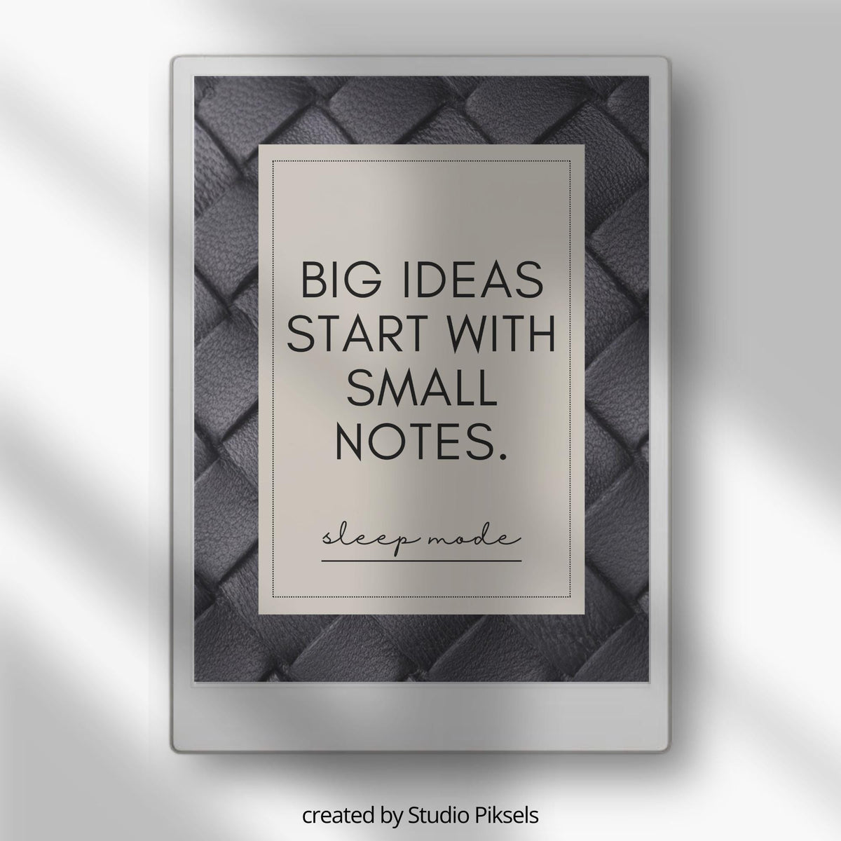 Motivational sleep screen bundle for the reMarkable Paper Pro featuring 15 digital PNG background designs with minimalist typography and notebook textures.