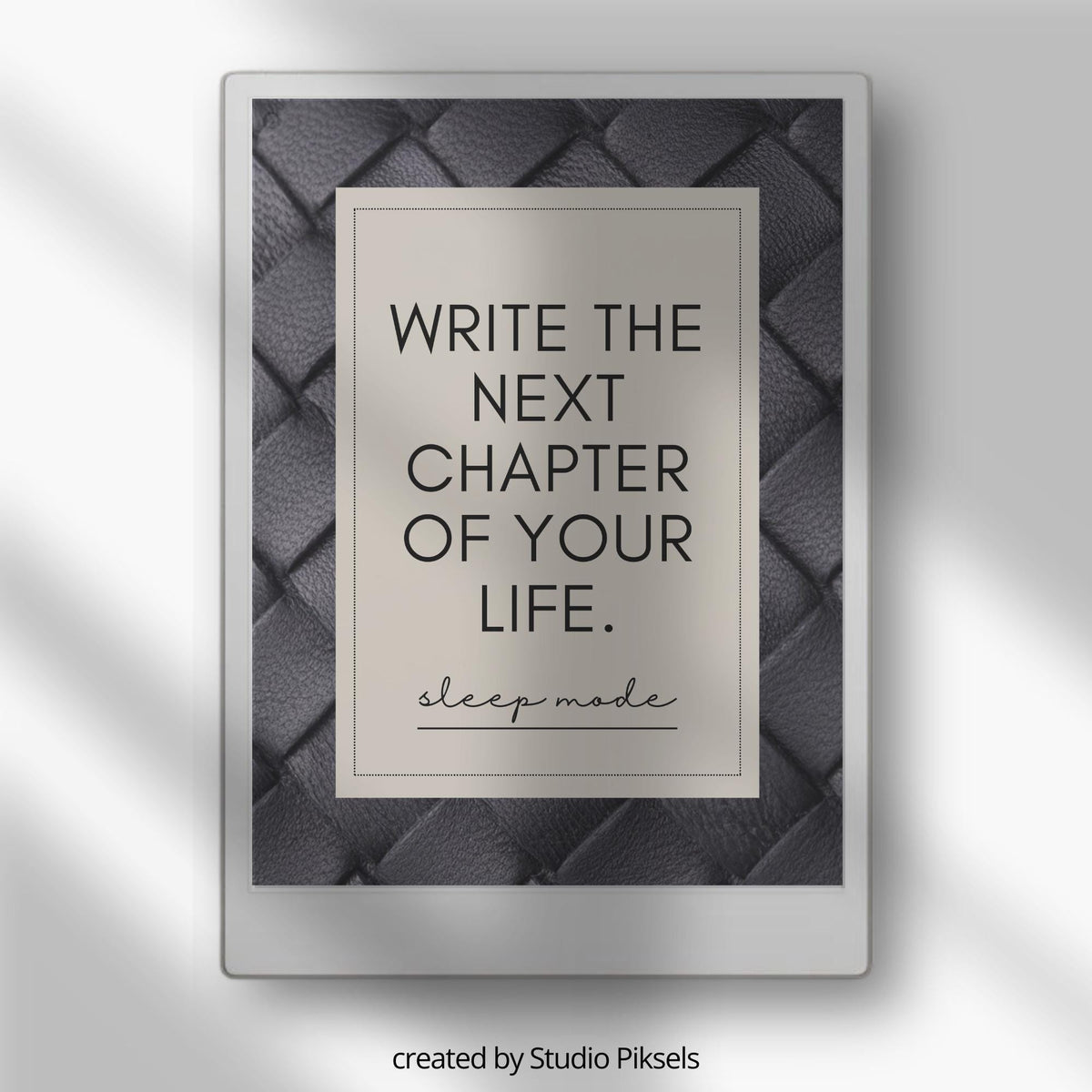 Motivational sleep screen bundle for the reMarkable Paper Pro featuring 15 digital PNG background designs with minimalist typography and notebook textures.