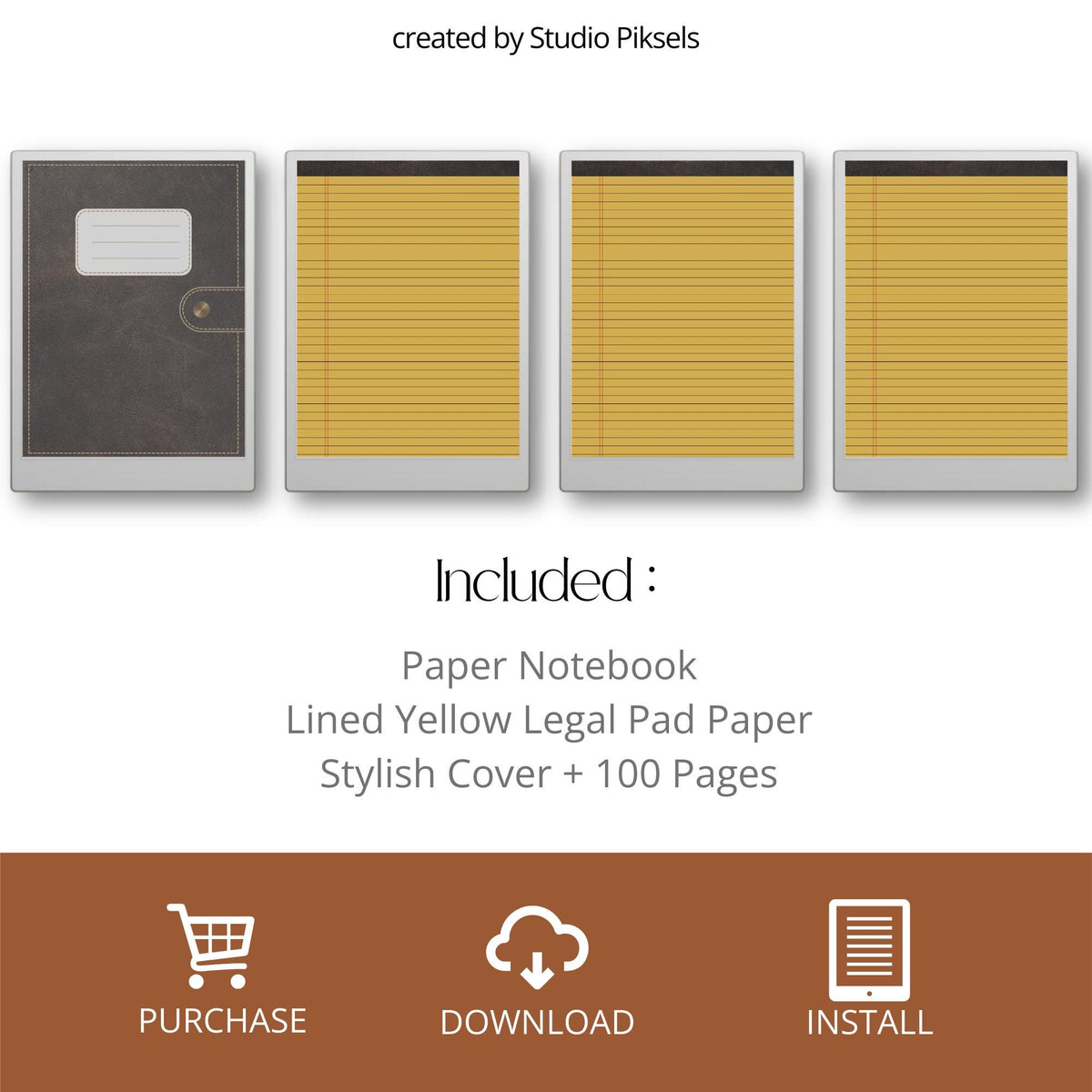 Stay organized with this structured legal pad notebook for reMarkable Paper Pro, designed to support clear, focused, and efficient digital writing.