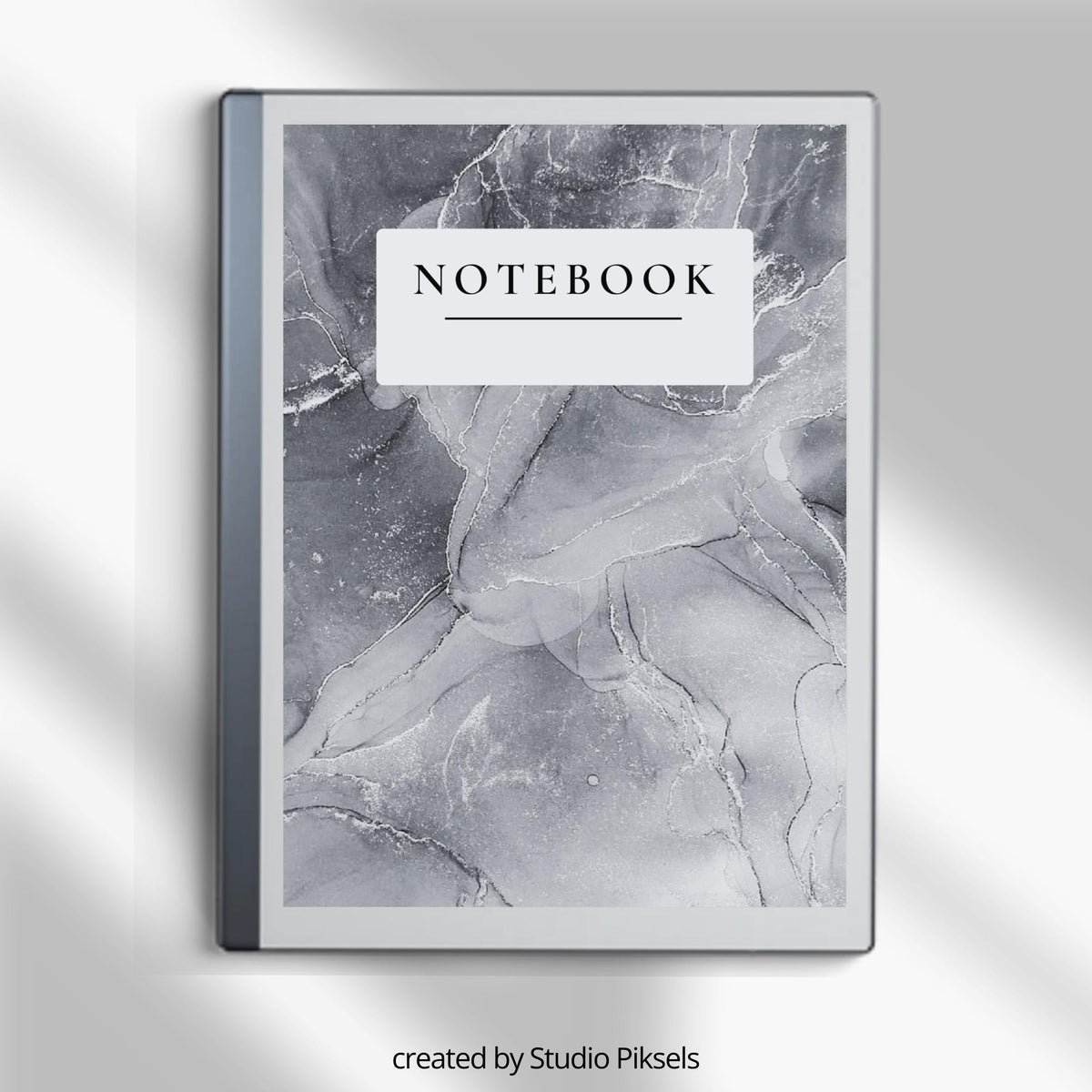 Monochrome marble notebook covers for reMarkable 2 and reMarkable Paper Pure with elegant grayscale PDF designs.