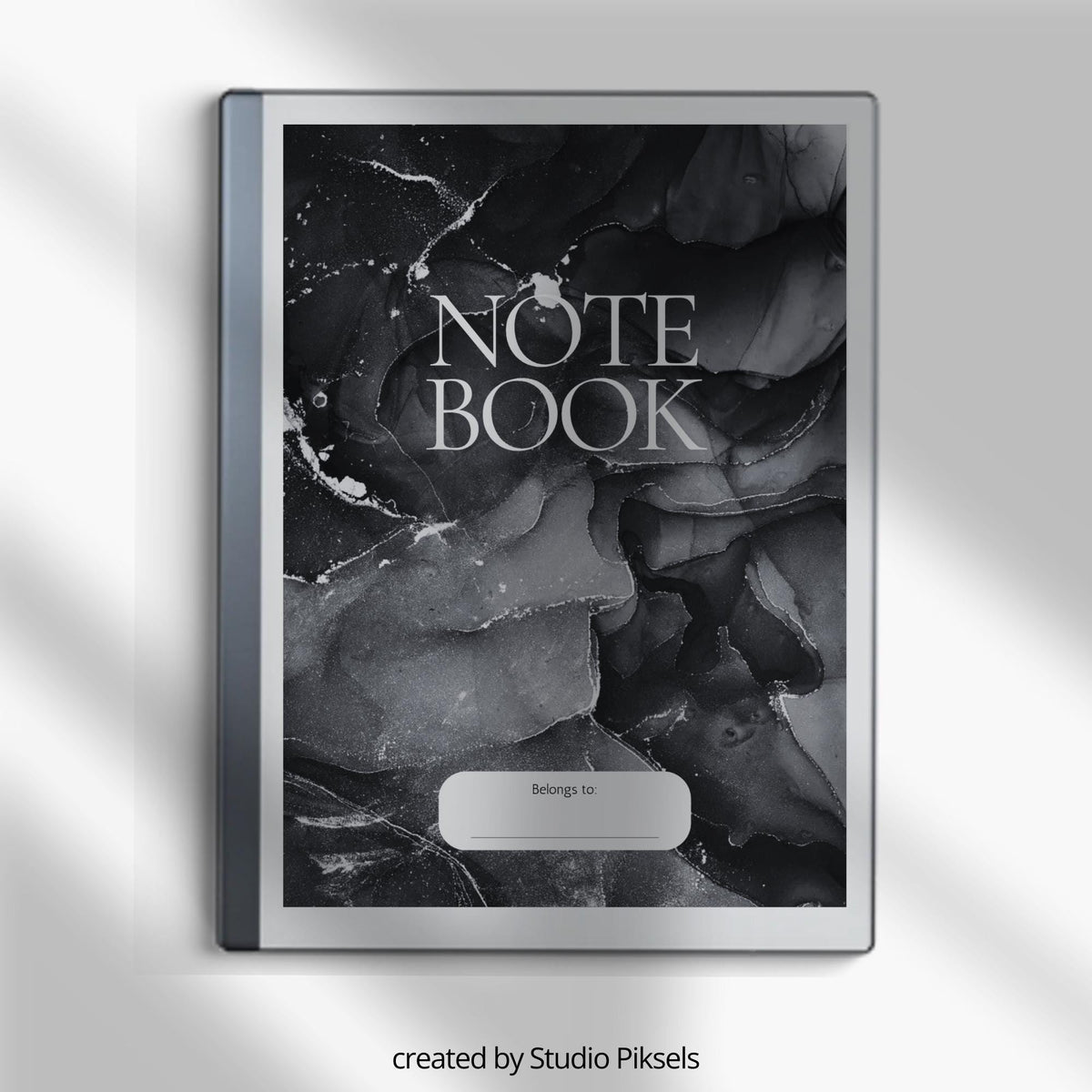 Monochrome marble notebook covers for reMarkable 2 and reMarkable Paper Pure with elegant grayscale PDF designs.