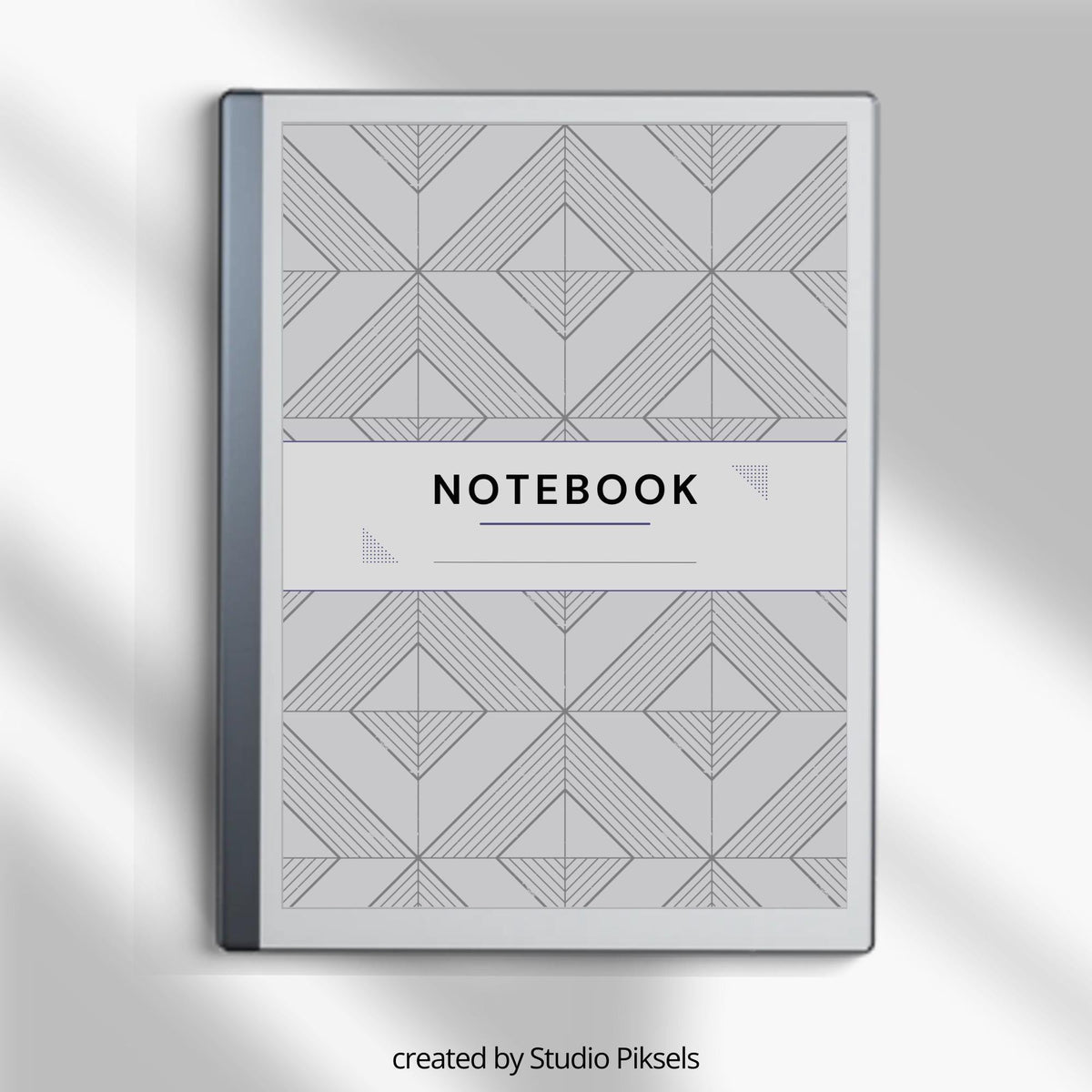 Classic pattern notebook covers for reMarkable 2 and reMarkable Paper Pure with elegant black-and-white PDF artwork