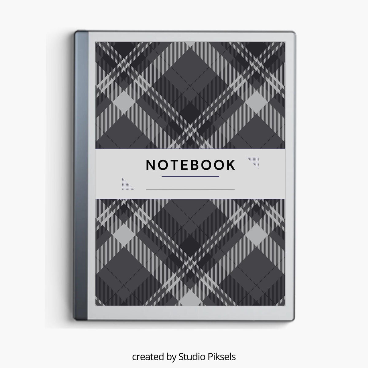 Classic pattern notebook covers for reMarkable 2 and reMarkable Paper Pure with elegant black-and-white PDF artwork