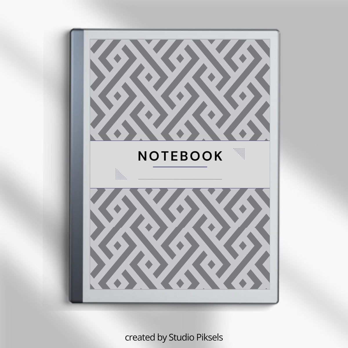 Classic pattern notebook covers for reMarkable 2 and reMarkable Paper Pure with elegant black-and-white PDF artwork