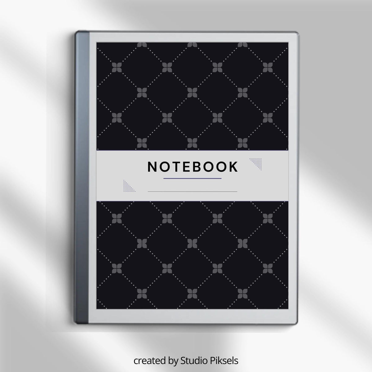 Classic pattern notebook covers for reMarkable 2 and reMarkable Paper Pure with elegant black-and-white PDF artwork