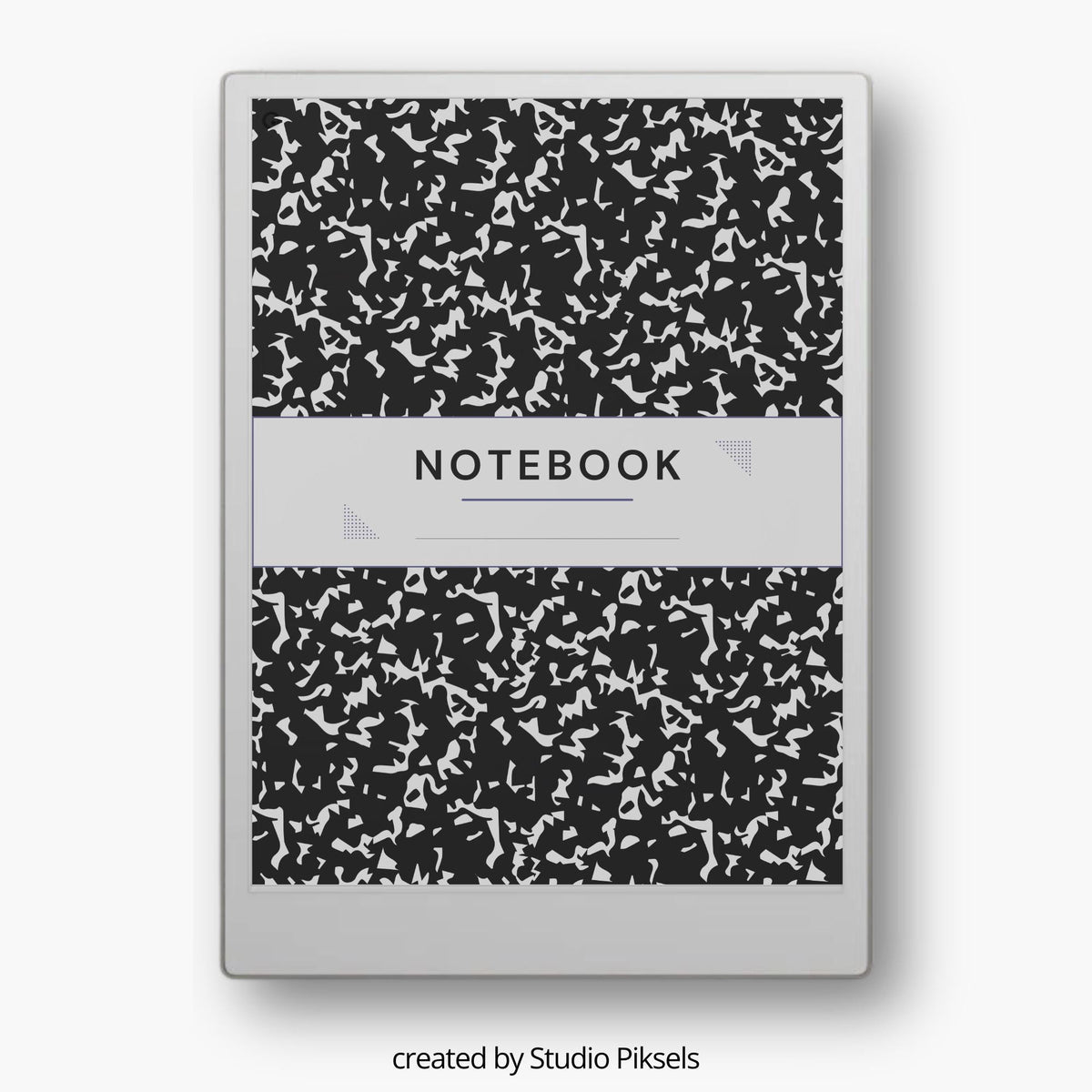 Patterned notebook cover bundle for the reMarkable Paper Pro featuring 12 geometric, plaid, and damask digital covers, minimalist designs, and library organization styles.