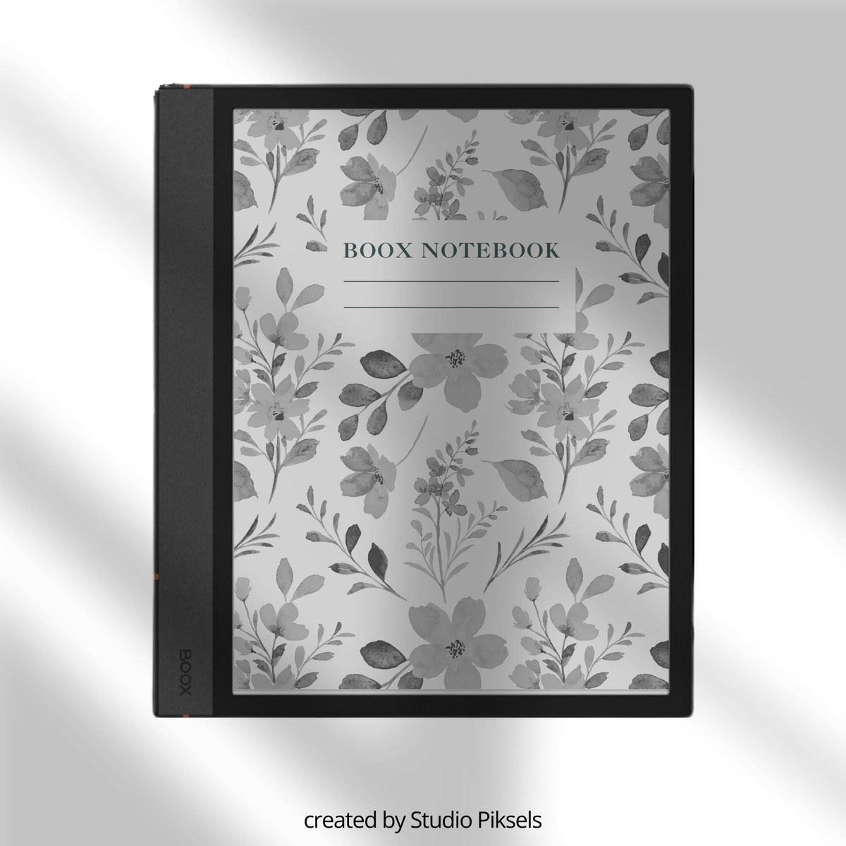 BOOX Sleep Screen Bundle with four elegant floral and botanical screen covers for BOOX and grayscale E Ink devices