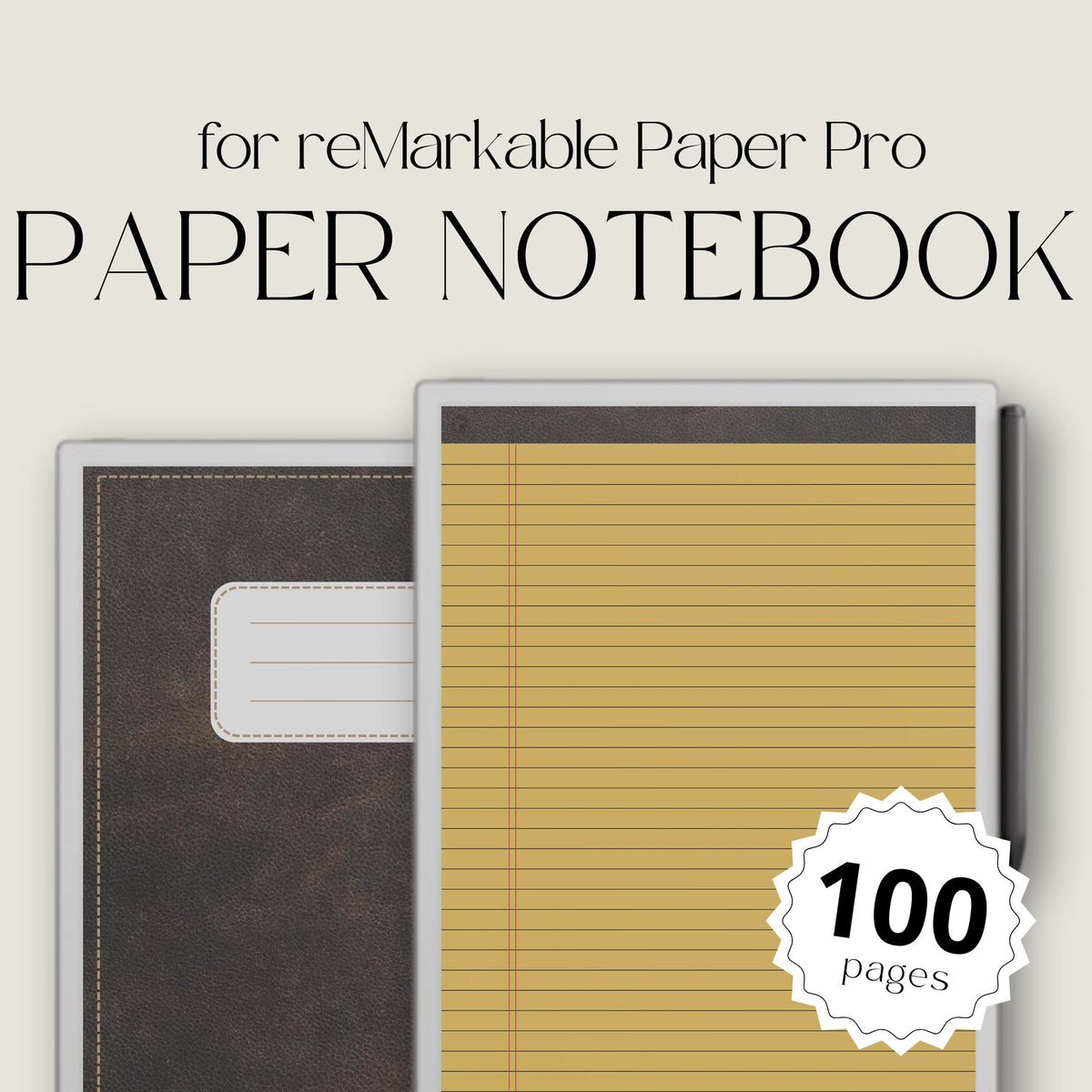 Stay organized with this structured legal pad notebook for reMarkable Paper Pro, designed to support clear, focused, and efficient digital writing.