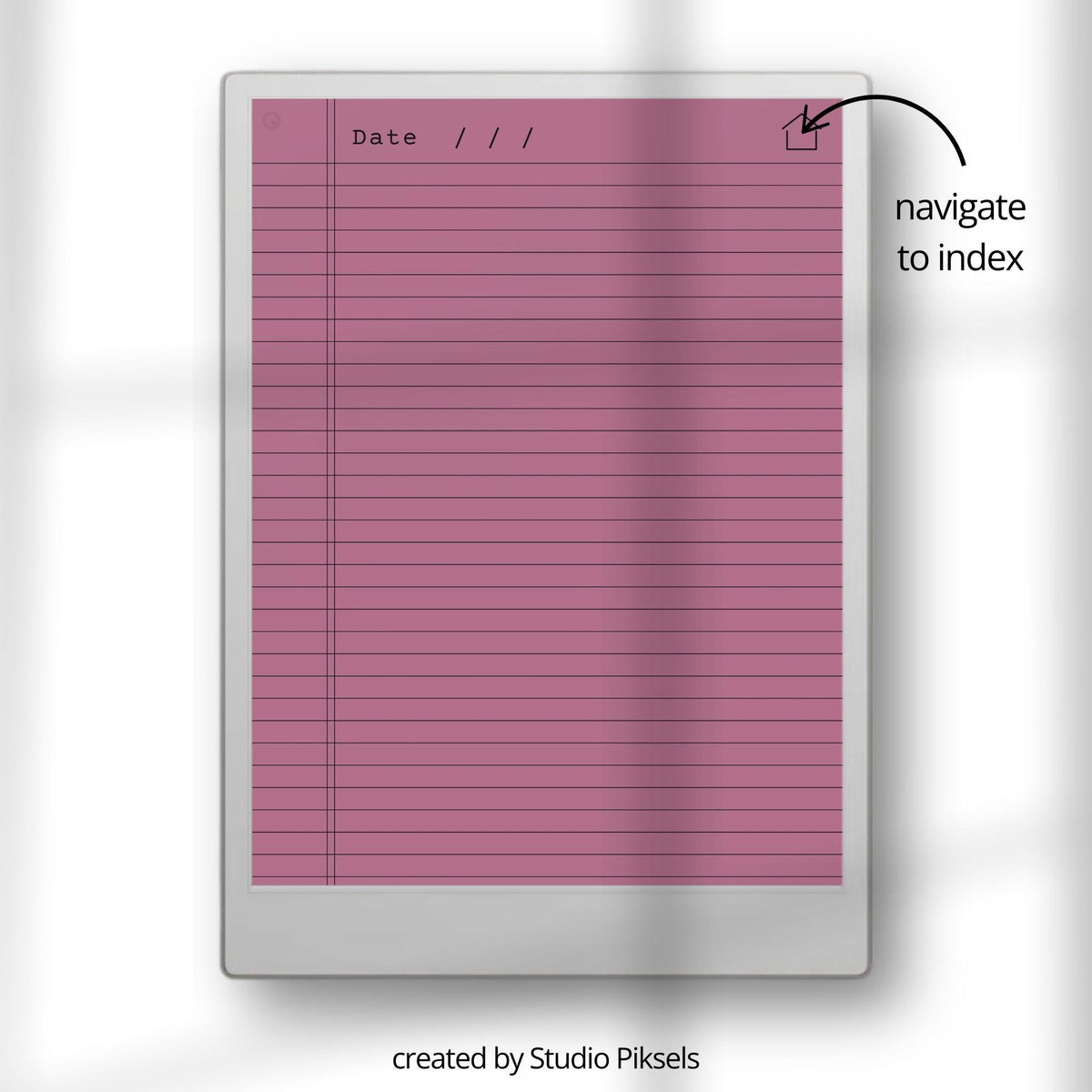 Legal Pad Notebook Bundle for reMarkable Paper Pro with seven color-coded hyperlinked notebooks, classic legal pad note pages, interactive indexes, lined writing templates, and reusable digital notebooks for organized note-taking, project planning, journaling, brainstorming, and meeting notes.