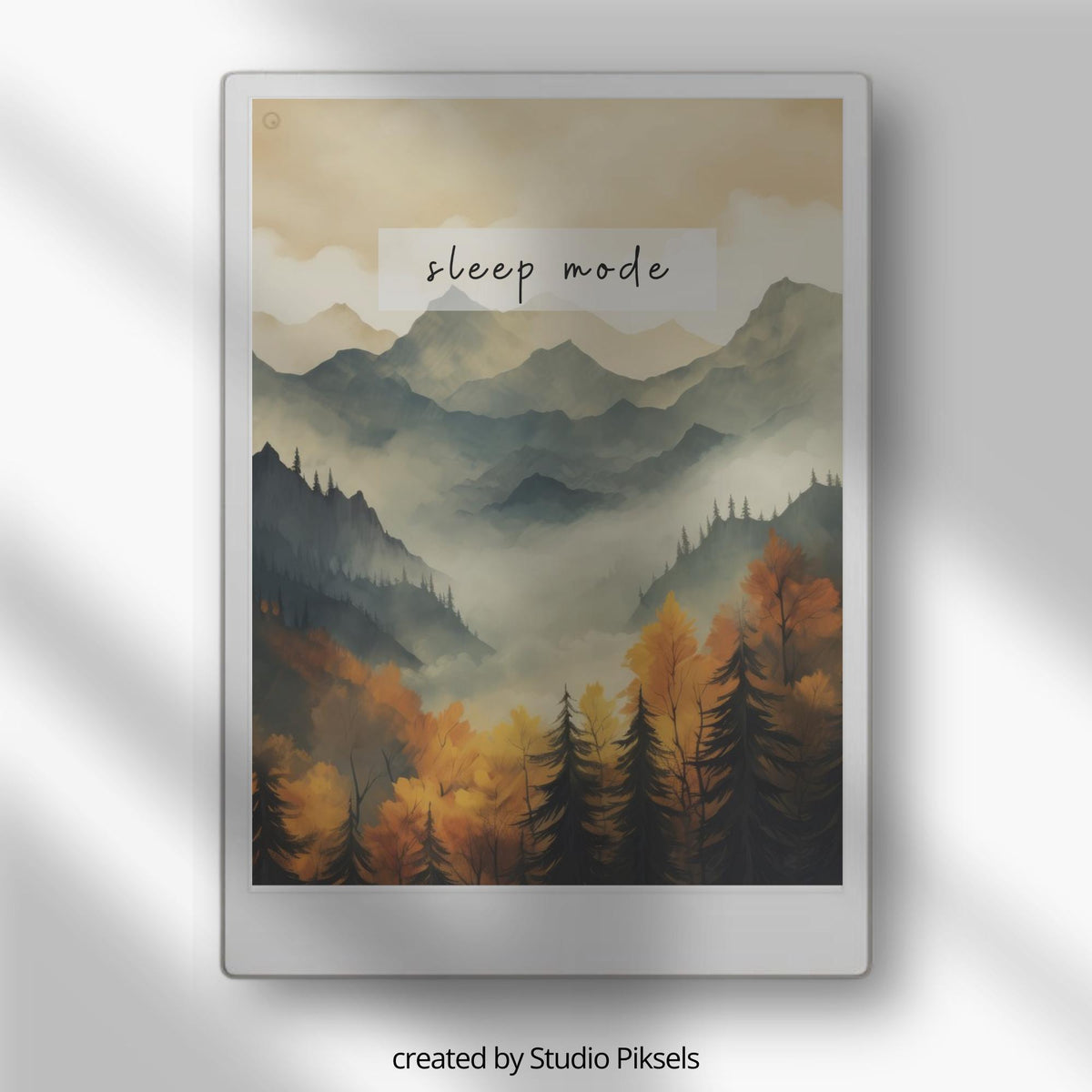  Sleep Screen Bundle for reMarkable Paper Pro. Featuring calming watercolor nature scenes, this collection includes mountain landscapes, quiet lakes, forests, and seasonal scenery designed to create a relaxing screen experience.
