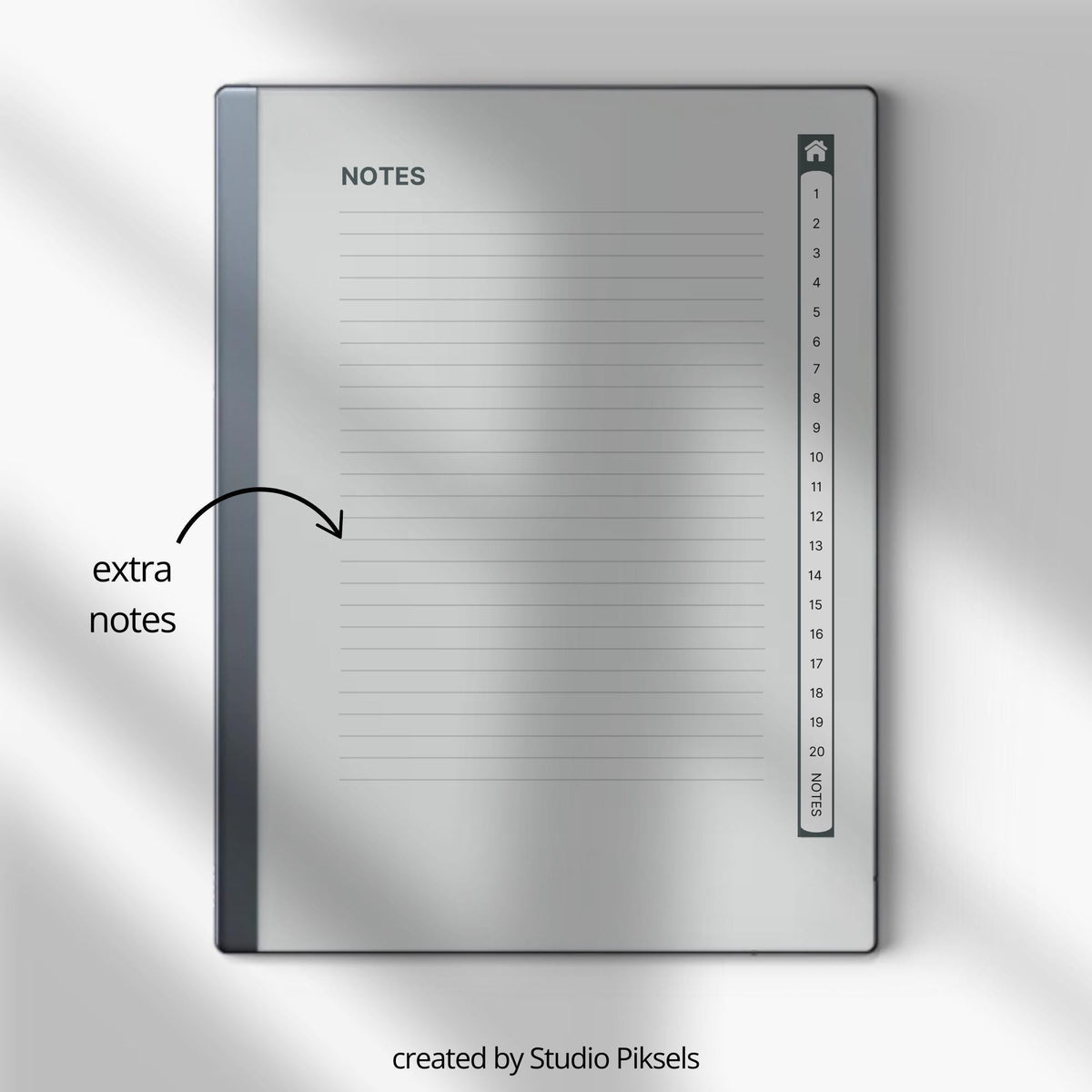 Work Planner Bundle PDF for reMarkable 2 and Paper Pure with grayscale productivity layouts, hyperlinked task planners, and workflow organization pages