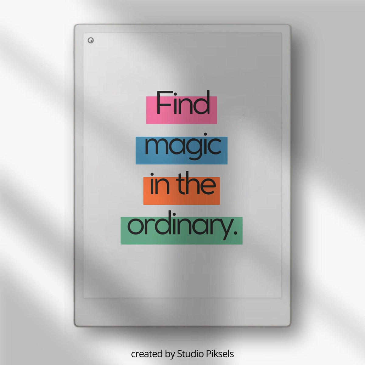 Motivational Sleep Screen Bundle for reMarkable Paper Pro with 20 inspirational quote wallpapers, bold typography designs, colorful digital sleep screens, and high-resolution PNG artwork for E Ink tablets.