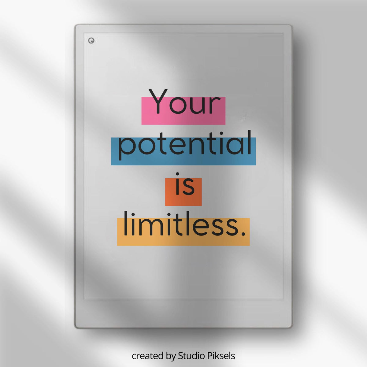 Motivational Sleep Screen Bundle for reMarkable Paper Pro with 20 inspirational quote wallpapers, bold typography designs, colorful digital sleep screens, and high-resolution PNG artwork for E Ink tablets.