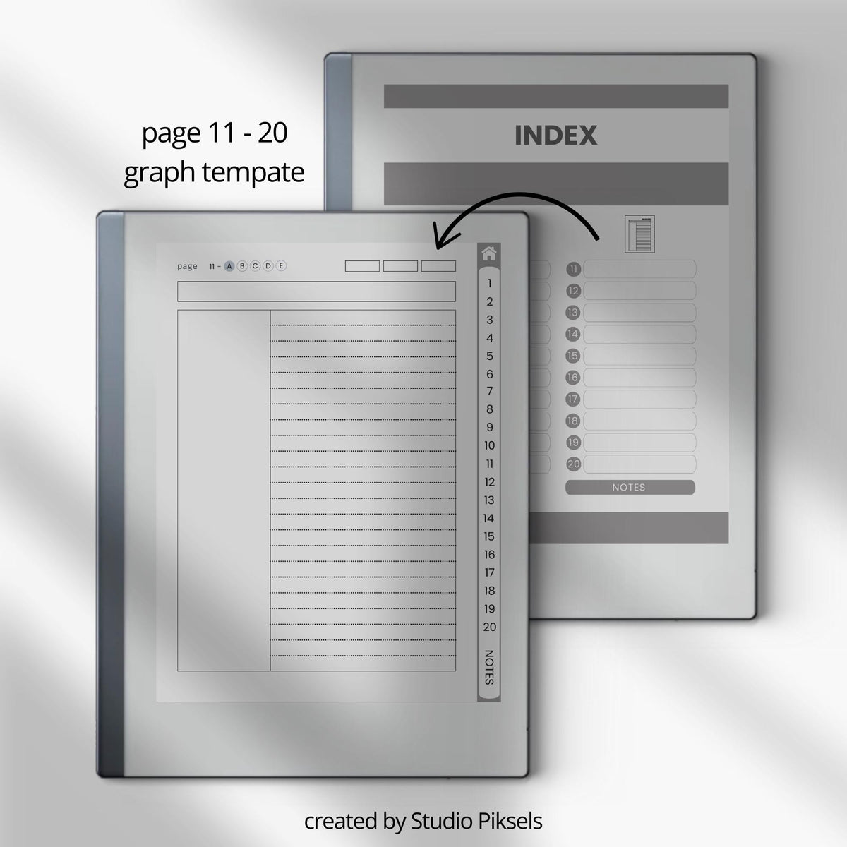 Cornell Notebook Bundle for reMarkable featuring six hyperlinked digital notebooks with Cornell notes pages, planning templates, lined notes pages, and minimalist grayscale covers