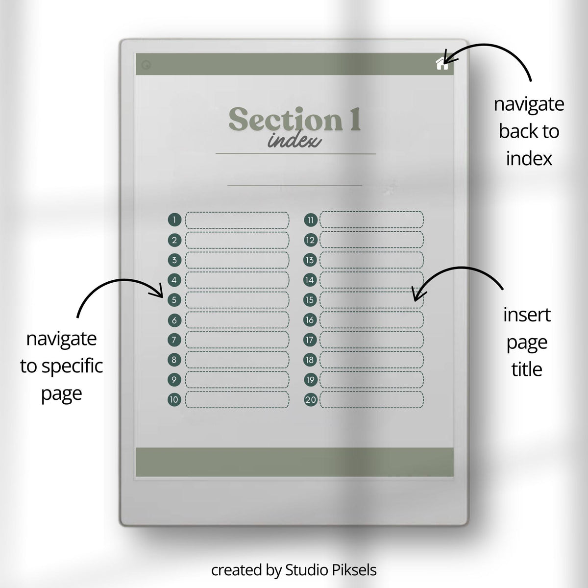 Hyperlinked Legal Pad Notebook Bundle for reMarkable Paper Pro with three digital legal notebooks, interactive index and sub-index navigation, legal-style lined note pages, date and topic fields, coordinated color themes, and structured note-taking templates for meetings, research, project planning, journaling, brainstorming, and everyday organization.