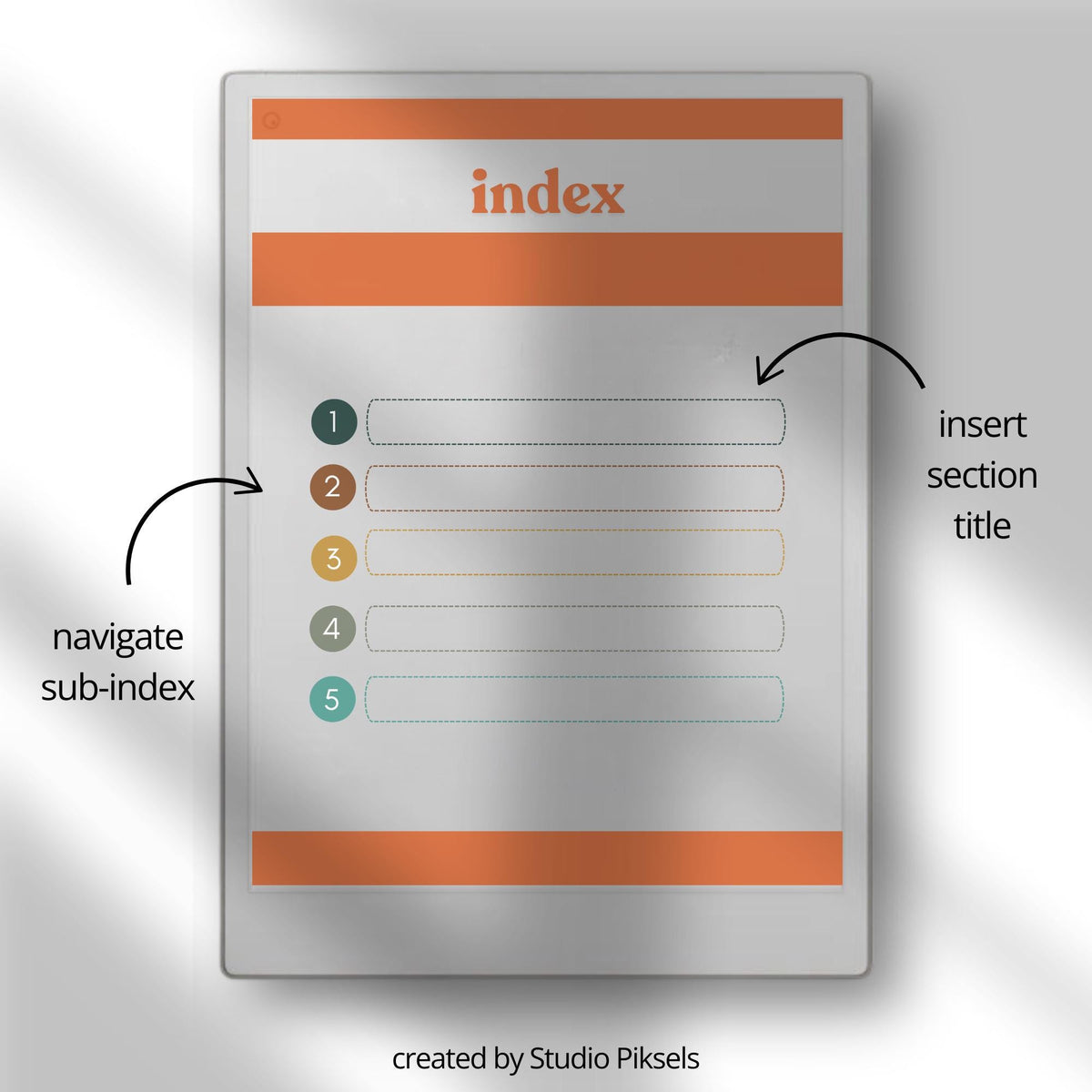 Hyperlinked Legal Pad Notebook Bundle for reMarkable Paper Pro with three digital legal notebooks, interactive index and sub-index navigation, legal-style lined note pages, date and topic fields, coordinated color themes, and structured note-taking templates for meetings, research, project planning, journaling, brainstorming, and everyday organization.