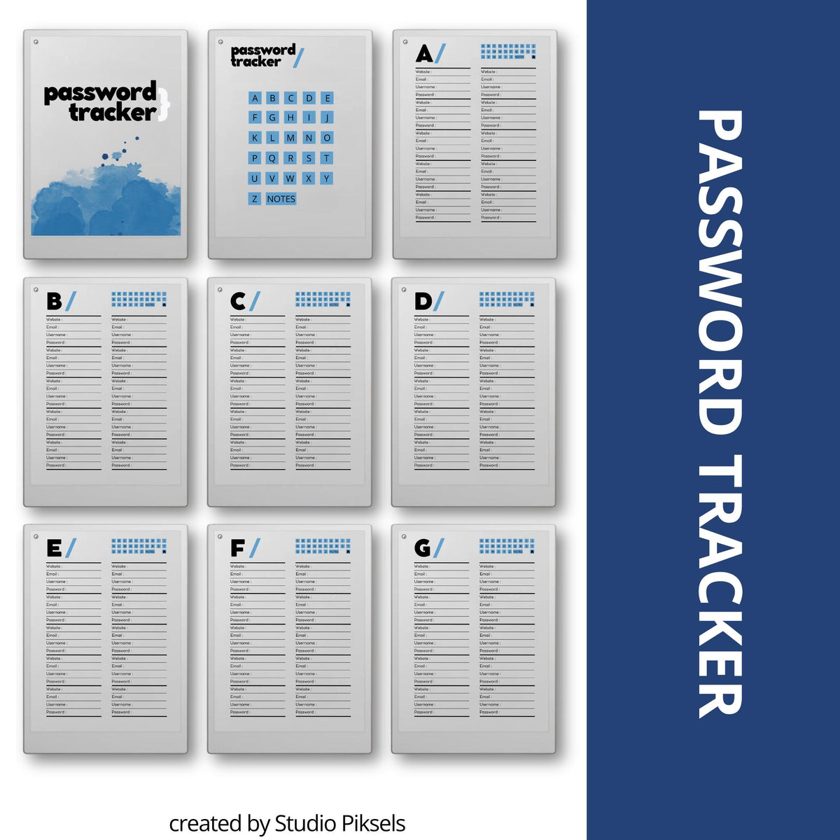 Stay organized and simplify your digital life with this structured password tracker for reMarkable Paper Pro, designed to keep your account information clear, accessible, and easy to manage.