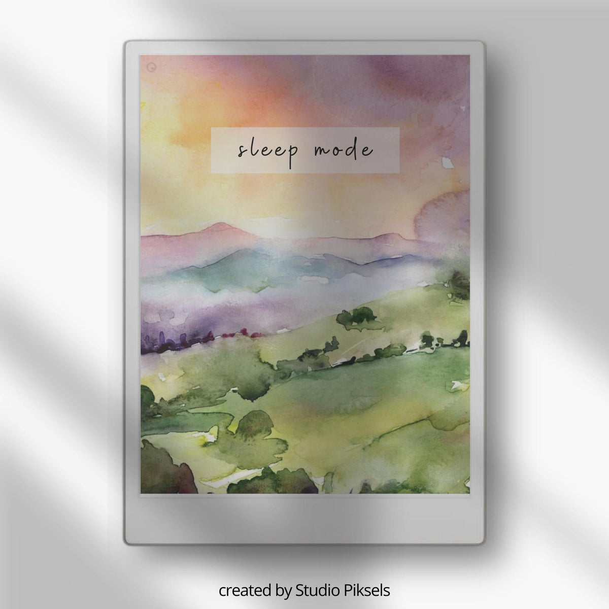  Sleep Screen Bundle for reMarkable Paper Pro. Featuring calming watercolor nature scenes, this collection includes mountain landscapes, quiet lakes, forests, and seasonal scenery designed to create a relaxing screen experience.