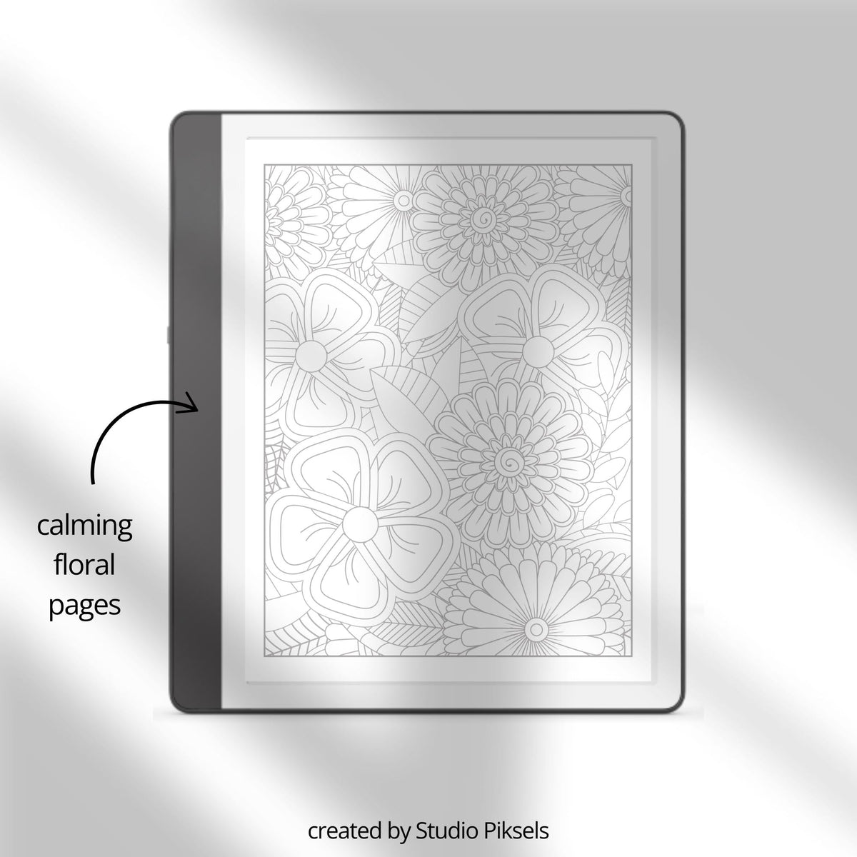 Stained Glass, Abstract Patterns, Floral & Wavy Patterns Tracing Book Bundle for Kindle Scribe featuring decorative tracing pages, floral illustrations, geometric patterns, and calming wave designs for mindful digital drawing.