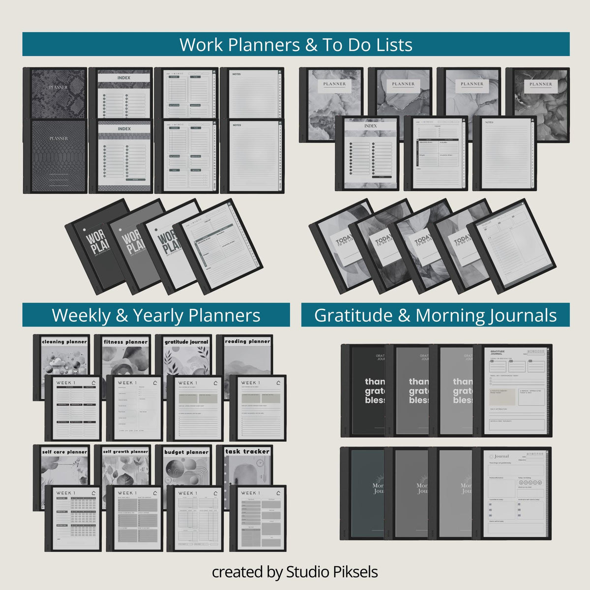 Full Shop Access to BOOX Eink Collections, Productivity Templates for BOOX Note, Planner, Notebook & Templates Bundle digi...