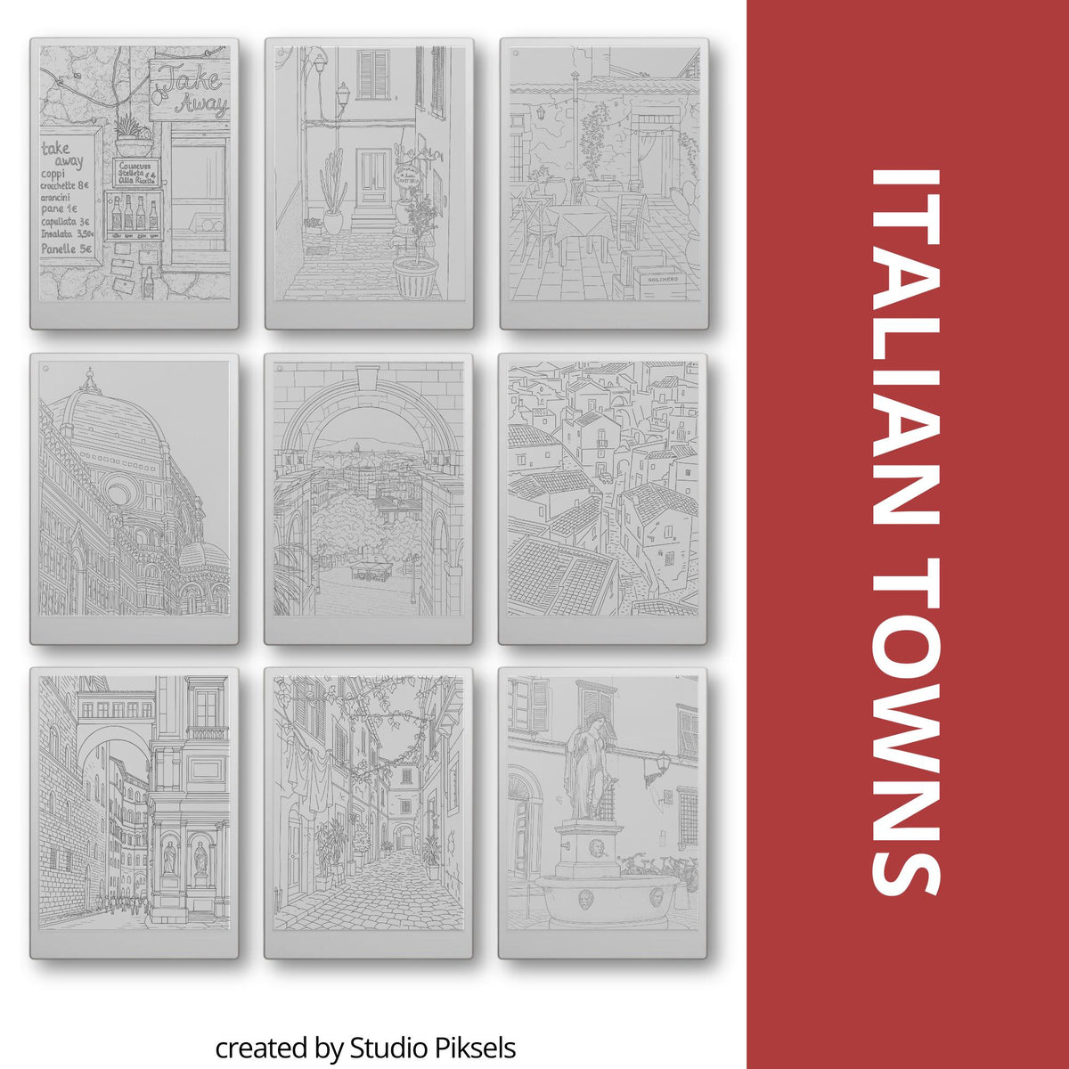 Trace your way through Europe with this calming Tracing Book Bundle, created especially for reMarkable. Inspired by real streets, villages, and coastal towns.