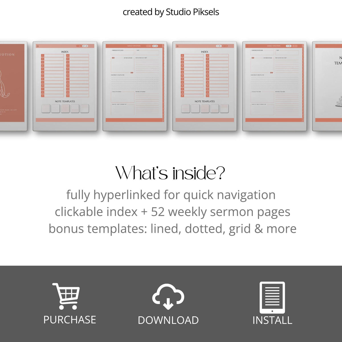 Write weekly scripture reflections using a digital devotion journal on reMarkable Paper Pro.