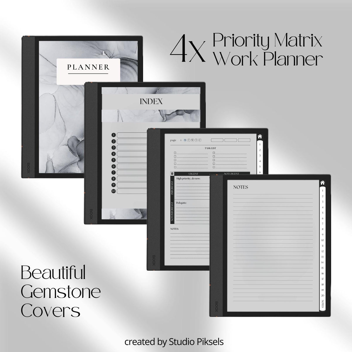 Work Planner for BOOX with Eisenhower Matrix