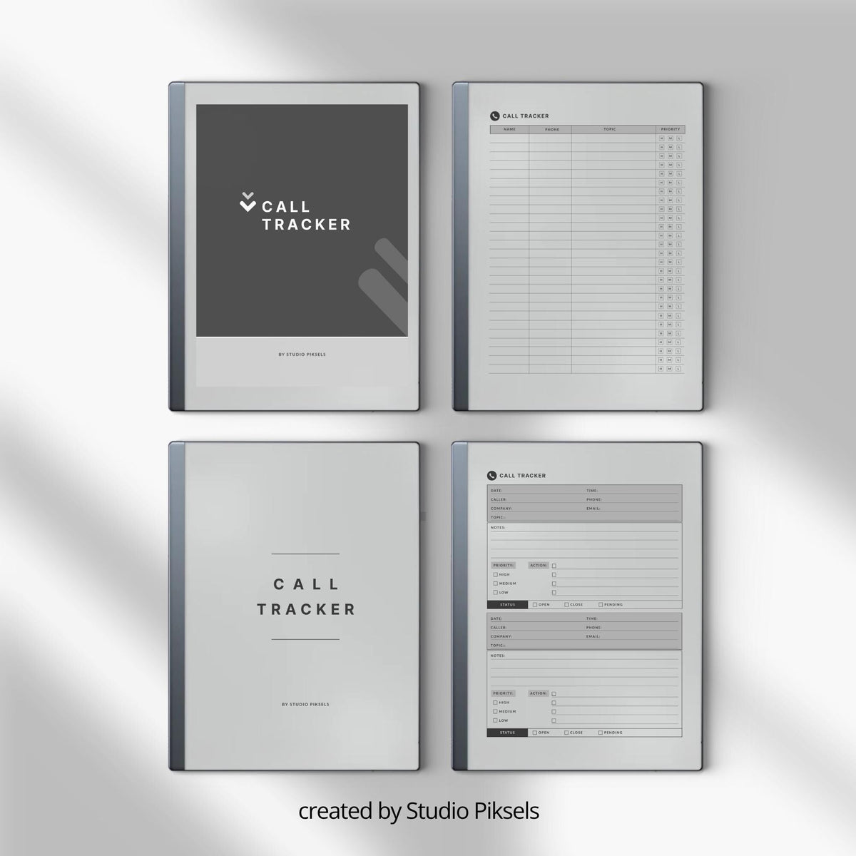 Keep your phone conversations organized, documented, and easy to reference with this Phone Call Tracker for reMarkable 2 and Paper Pure