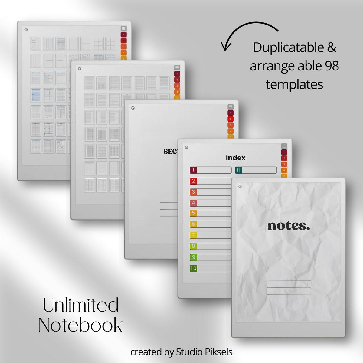 Business productivity bundle for reMarkable Paper Pro with hyperlinked planners, workflow templates, client logbook, meeting notes, task trackers, budget planner, mind map layouts, and digital business organization system designed for structured planning and efficient workflow management.