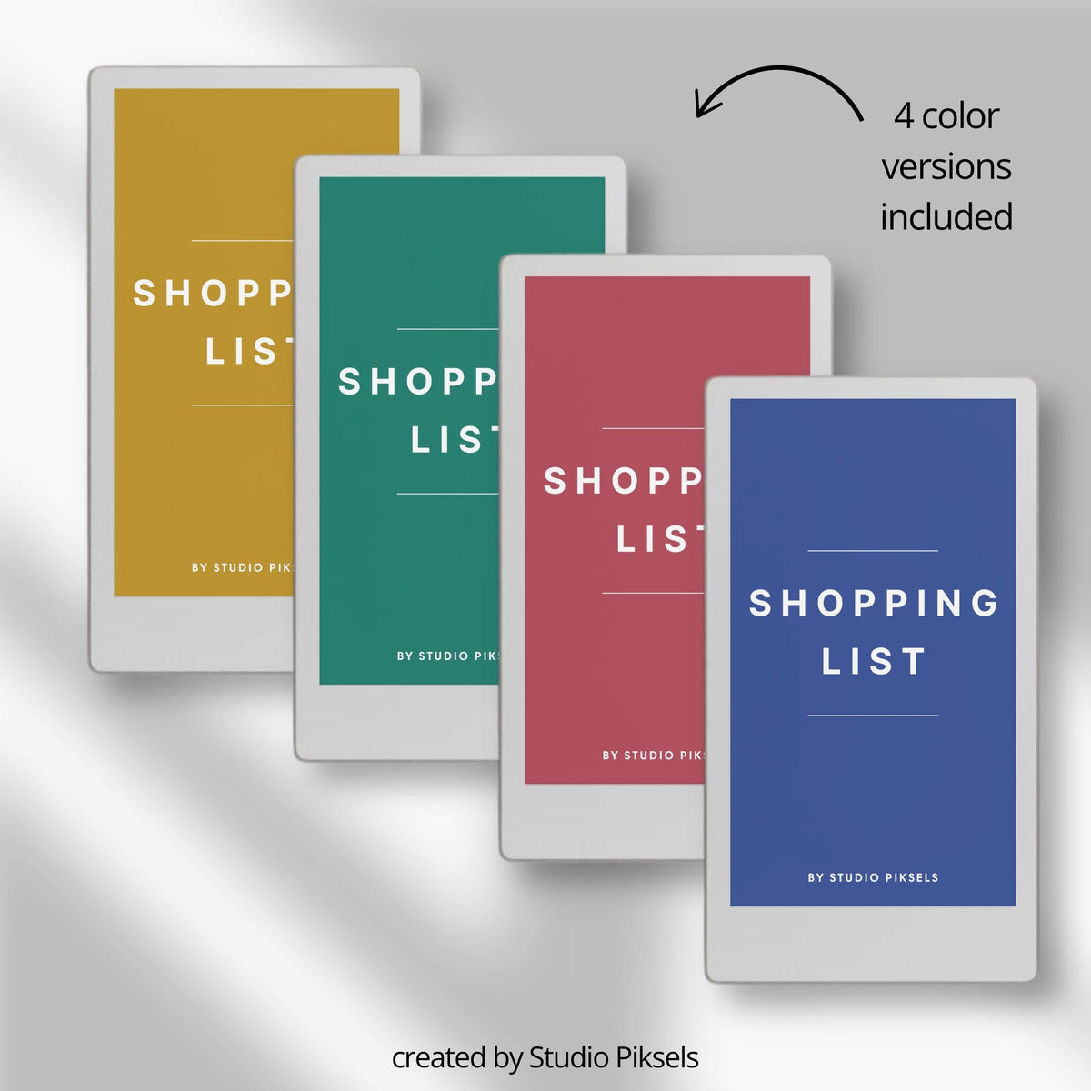 Hyperlinked shopping list template for reMarkable Paper Pro Move with customizable grocery sections and digital checklist navigation