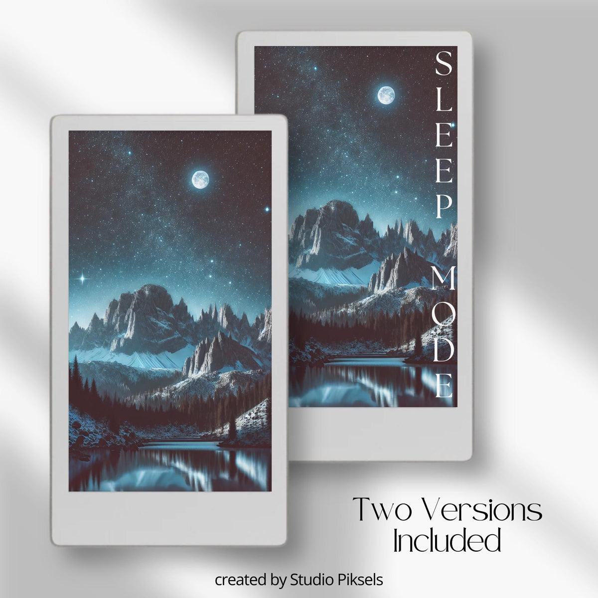 Collection of 13 nature-inspired sleep screens for reMarkable Paper Pro Move, featuring forests and mountains, with two versions per design and high-resolution PNG files.