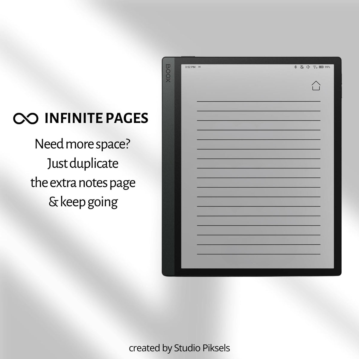 2-Year hyperlinked weekly planner bundle for BOOX devices featuring 2026 and 2027 digital planners with quarterly indexes, weekly navigation, and minimalist layouts.