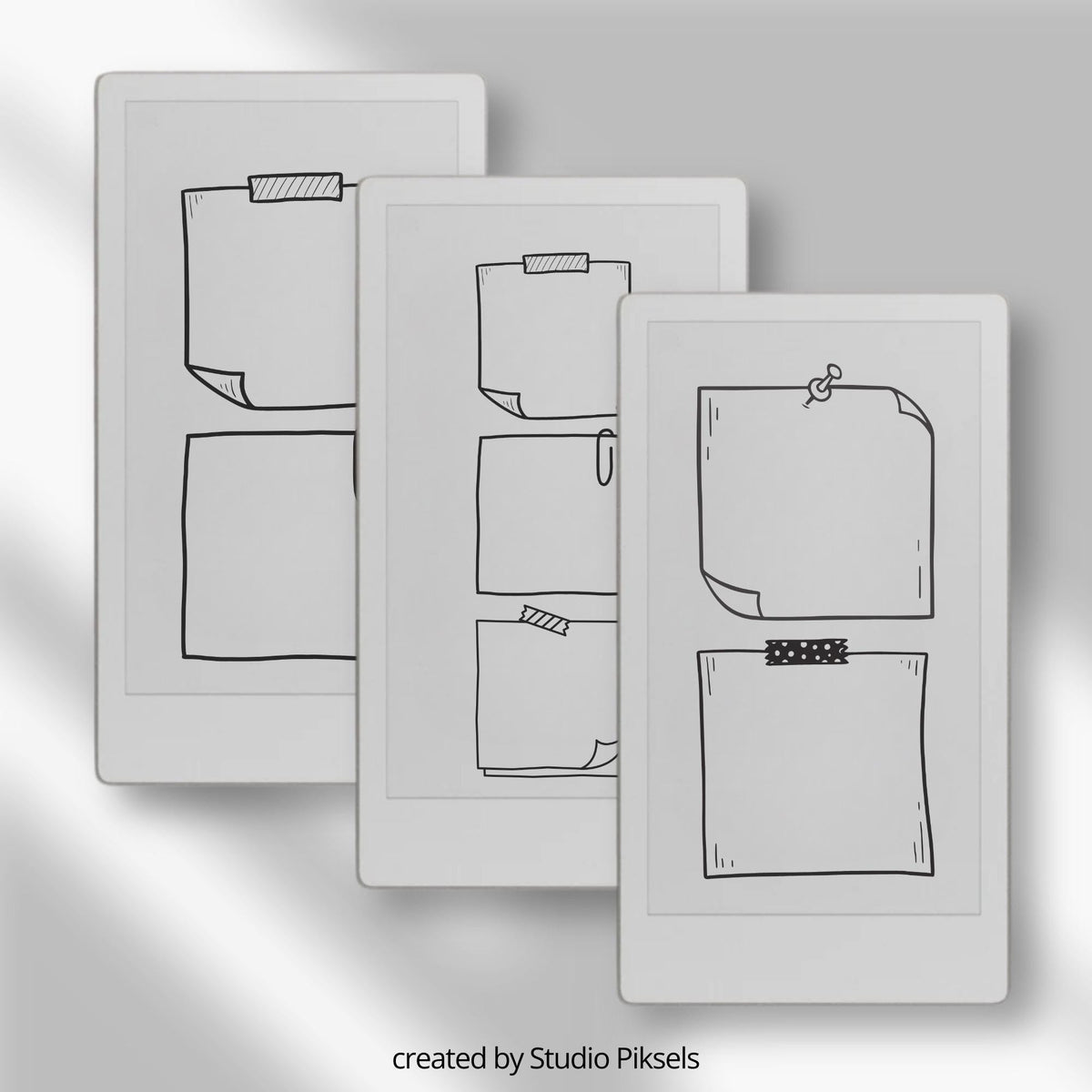 Sticky Notes Bundle for reMarkable Paper Pro Move with reusable digital sticky note notebooks and compact note-taking layouts