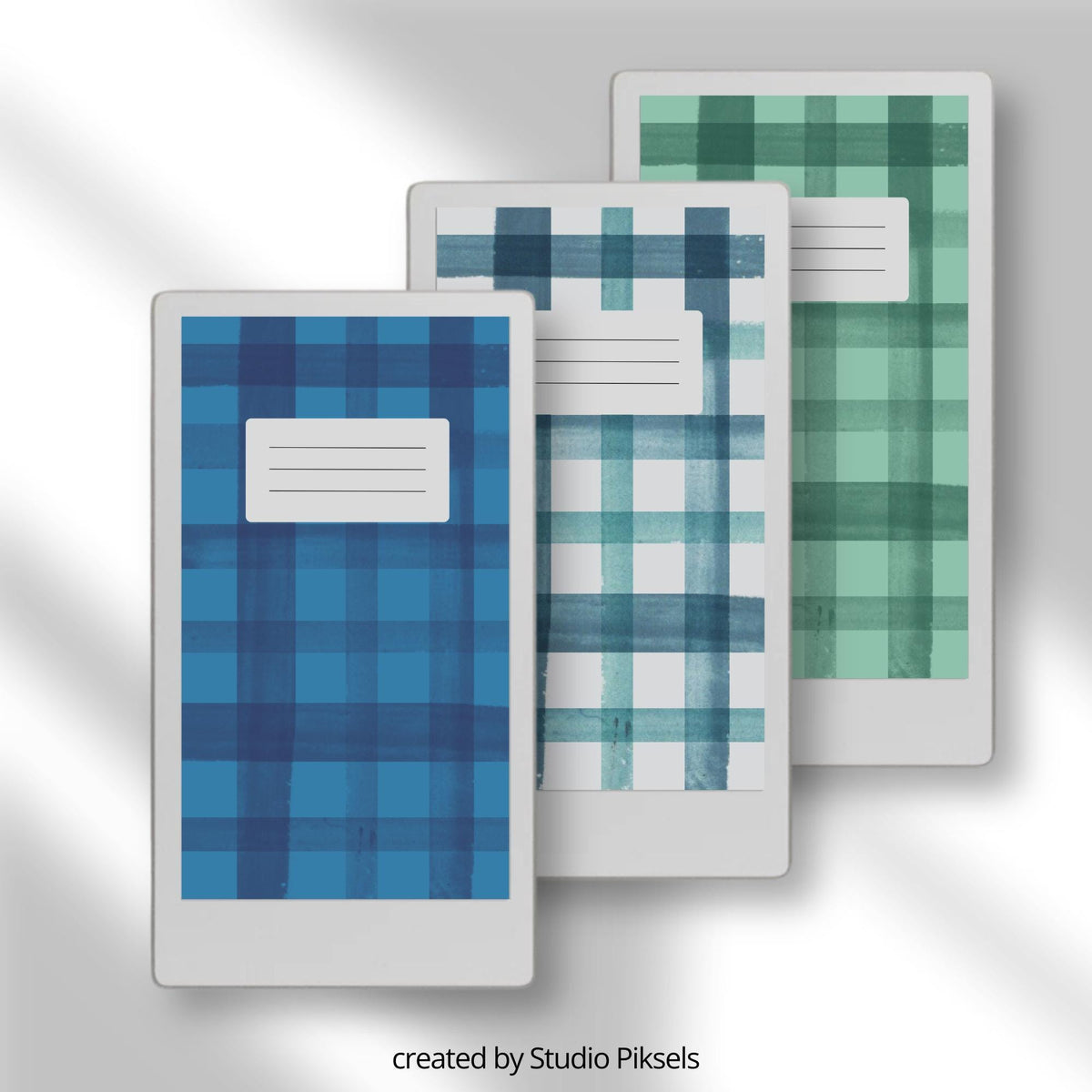 Mixed Pattern Notebook Cover Bundle for reMarkable Paper Pro Move: Digital Covers With Plaid, Celestial, and Whimsical Designs