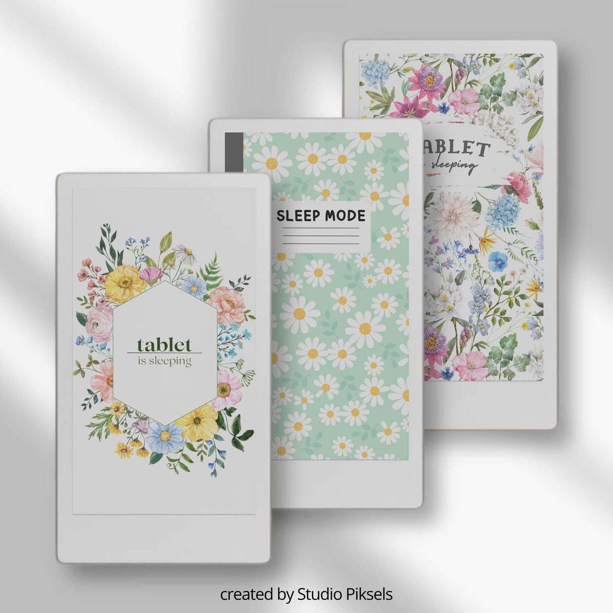 Enhance your reMarkable Paper Pro Move with this floral sleep screen bundle. Each design features soft, colorful flowers and botanical artwork, bringing a natural and calming aesthetic to your device.