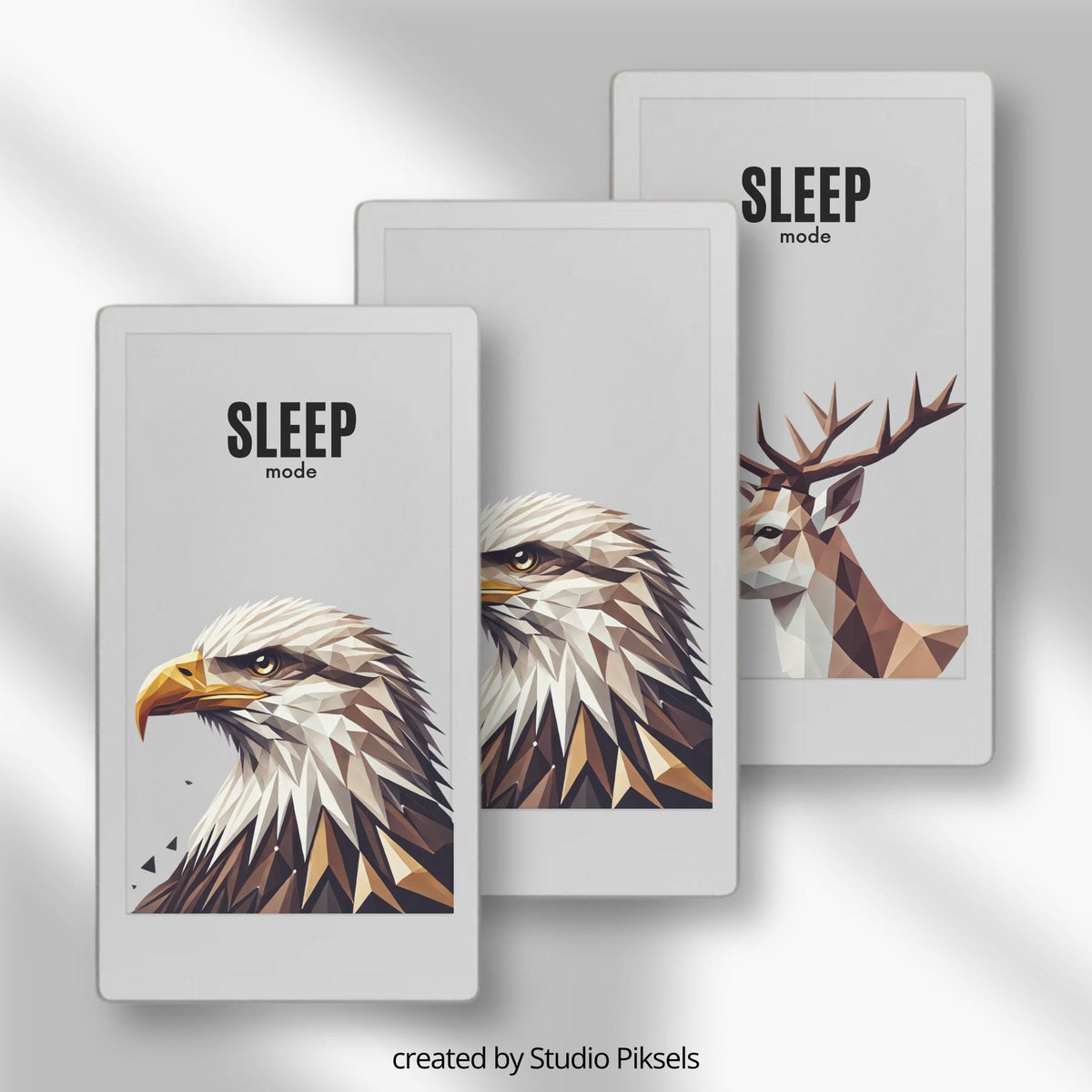 Customize your device with this Animal Art Sleep Screen Bundle designed for reMarkable Paper Pro Move. This collection includes 10 geometric animal sleep screen designs featuring modern digital artwork, bold colors, and stylized wildlife portraits that bring a creative and artistic look to your device during sleep mode.