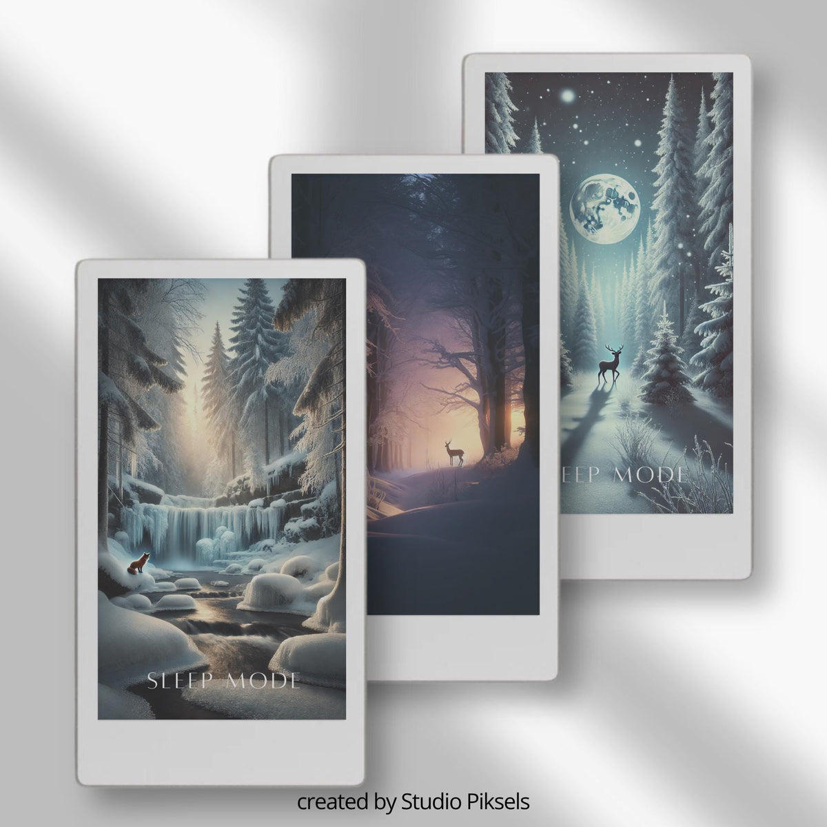 Transform your reMarkable Paper Pro Move into a winter retreat with this seasonal sleep screen bundle. Featuring cabins, snowy forests, and starry nights, each design adds a cozy and calming atmosphere to your device.
