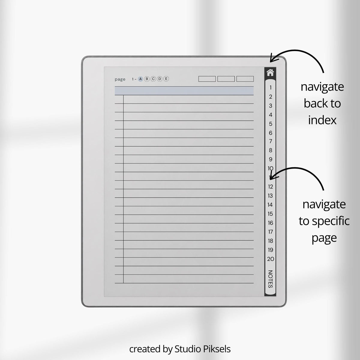 Custom Index Notebook Bundle for reMarkable Paper Pure