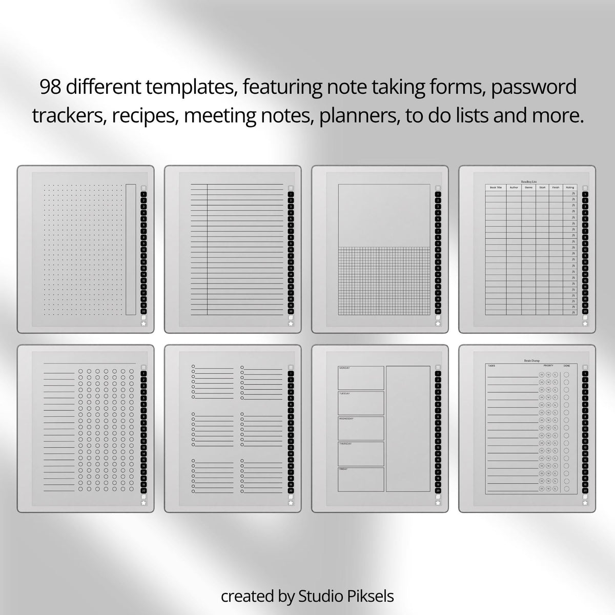 Custom Infinite Notebook for reMarkable Paper Pure