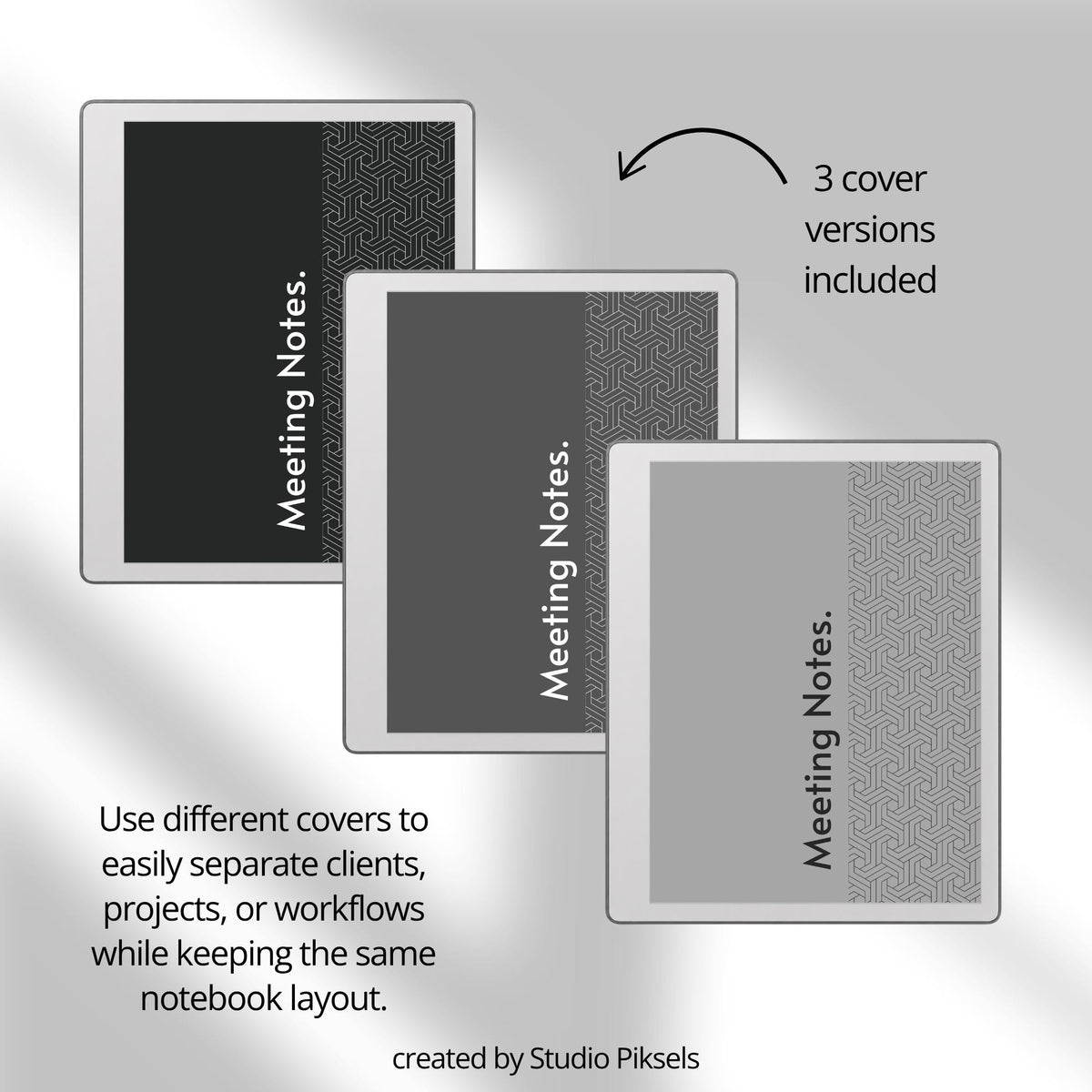 Meeting Minutes Notebook Bundle for reMarkable Paper Pure