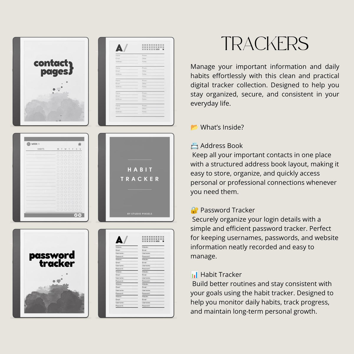 Starter Bundle for Kindle Scribe digital product preview.