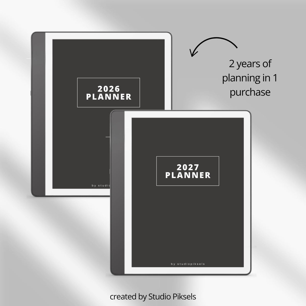 Organize two full years with clarity and structure using this 2026 and 2027 Planner Bundle designed for Kindle Scribe