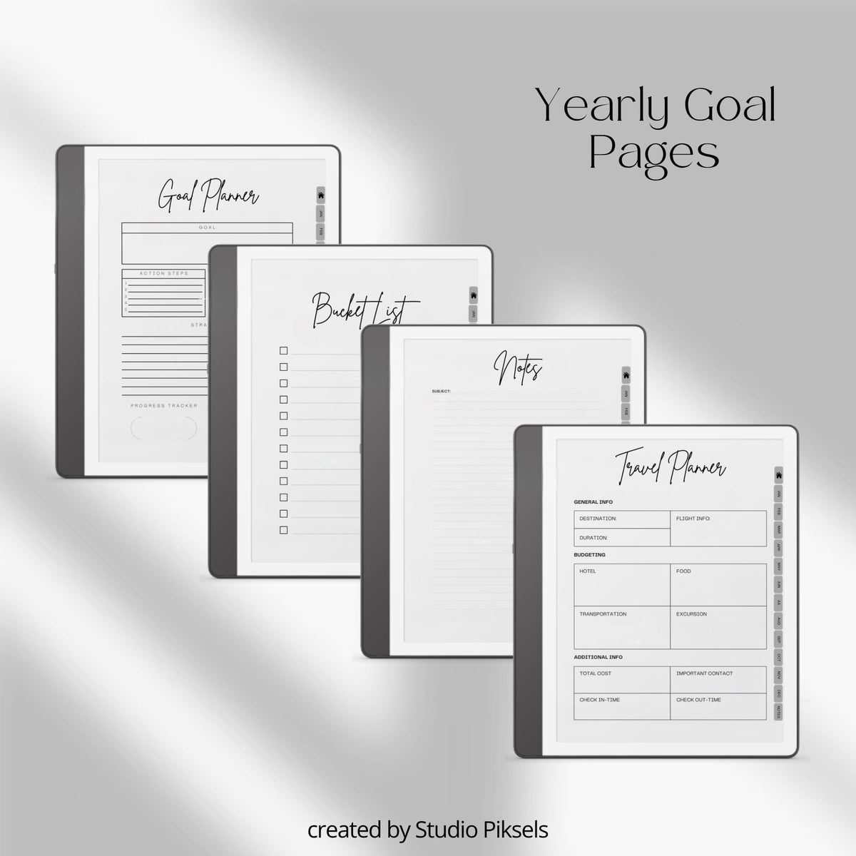 Organize two full years with clarity and structure using this 2026 and 2027 Planner Bundle designed for Kindle Scribe