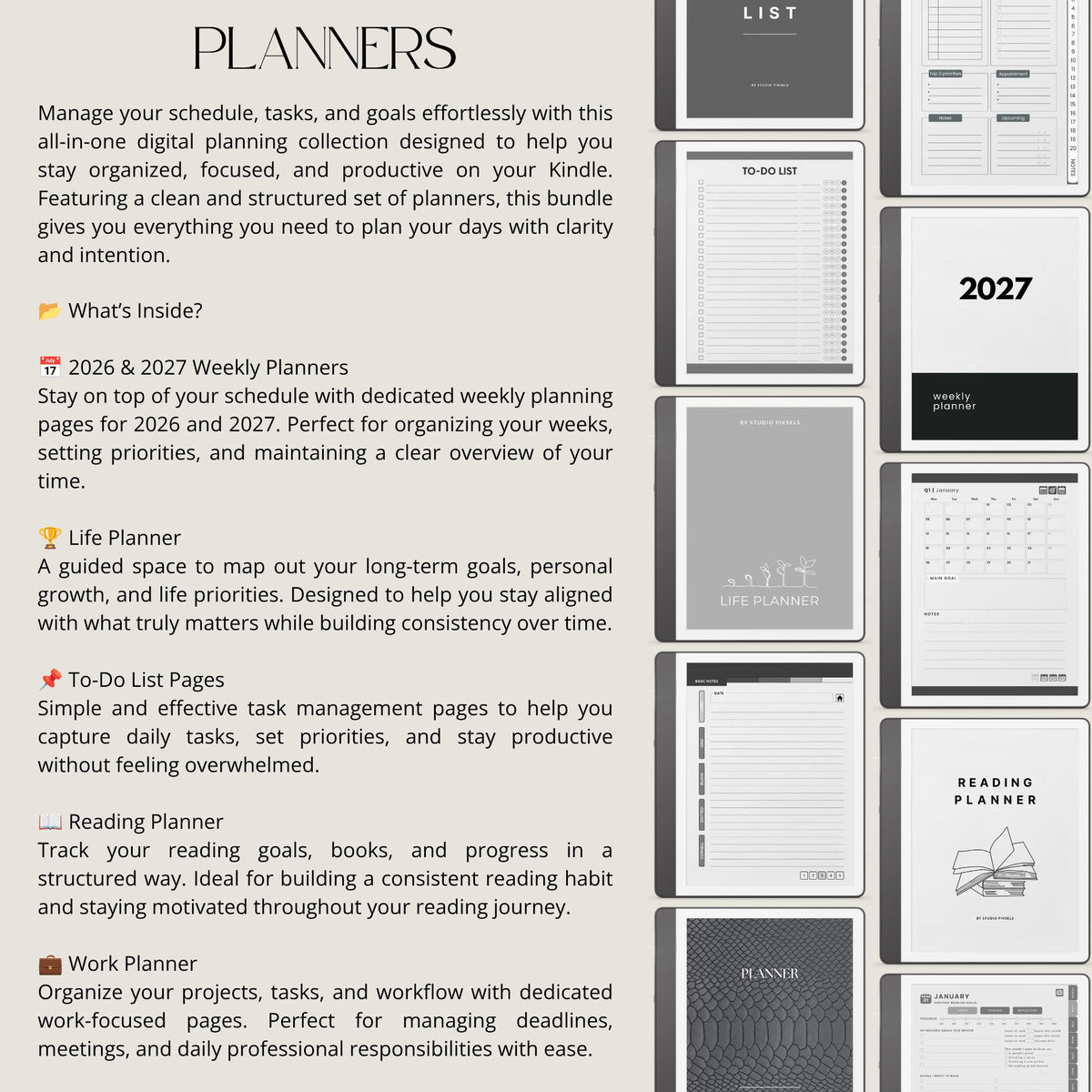 Starter Bundle for Kindle Scribe digital product preview.