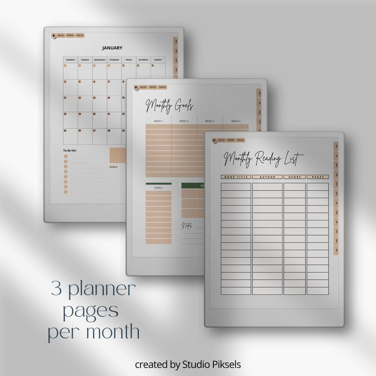 2026 + 2027 Reading Planner for reMarkable Paper Pro