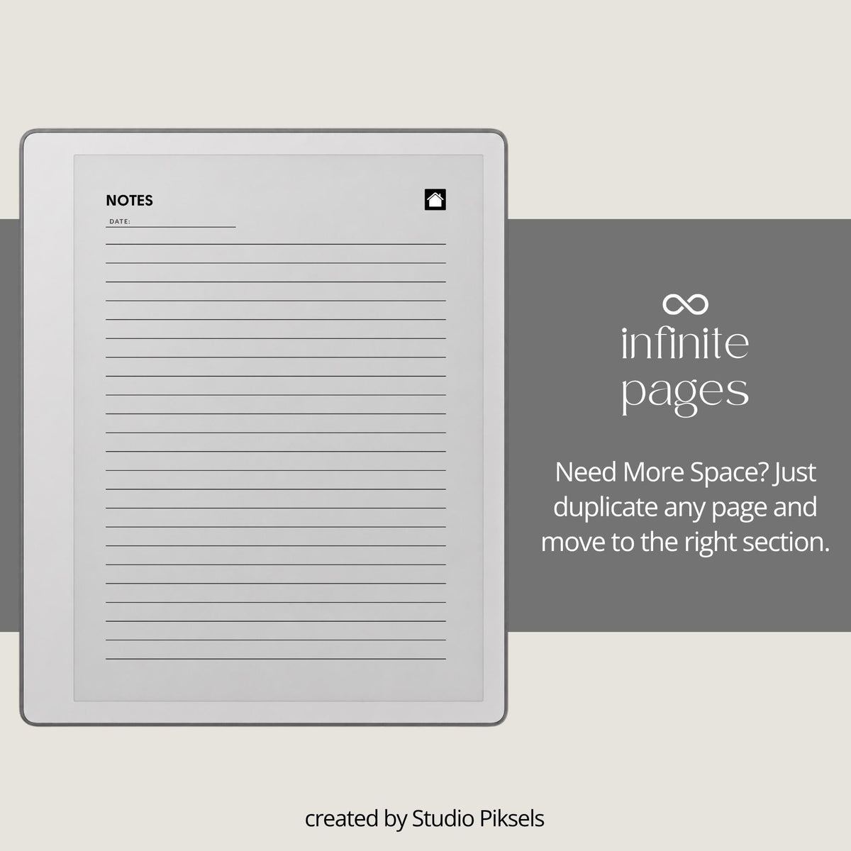 Hyperlinked Mental Health Journal for reMarkable 2 and reMarkable Paper Pure featuring emotional reflection, wellness tracking, guided journaling, and monochrome e-ink layouts.